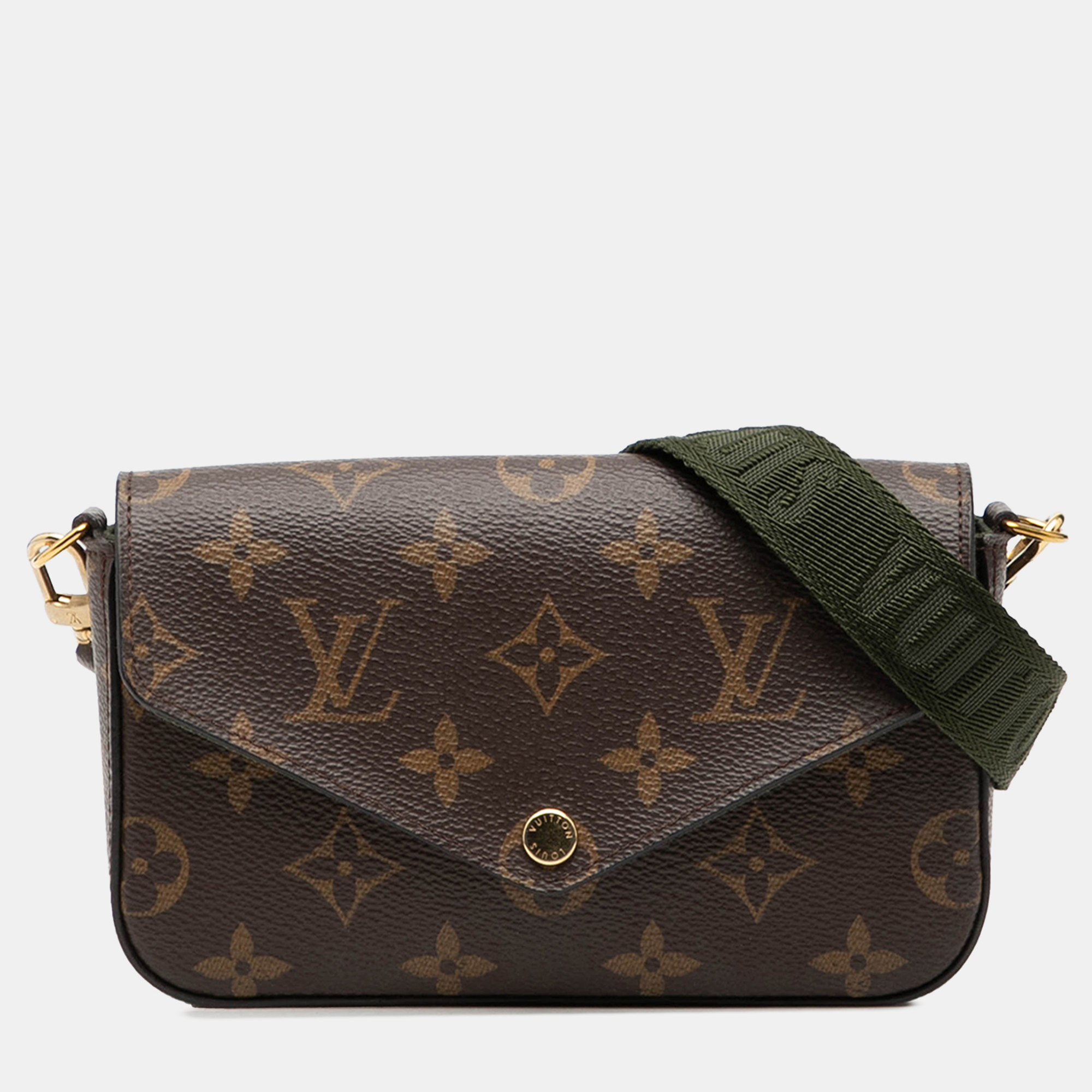 

Louis Vuitton Brown Monogram Felicie Strap And Go