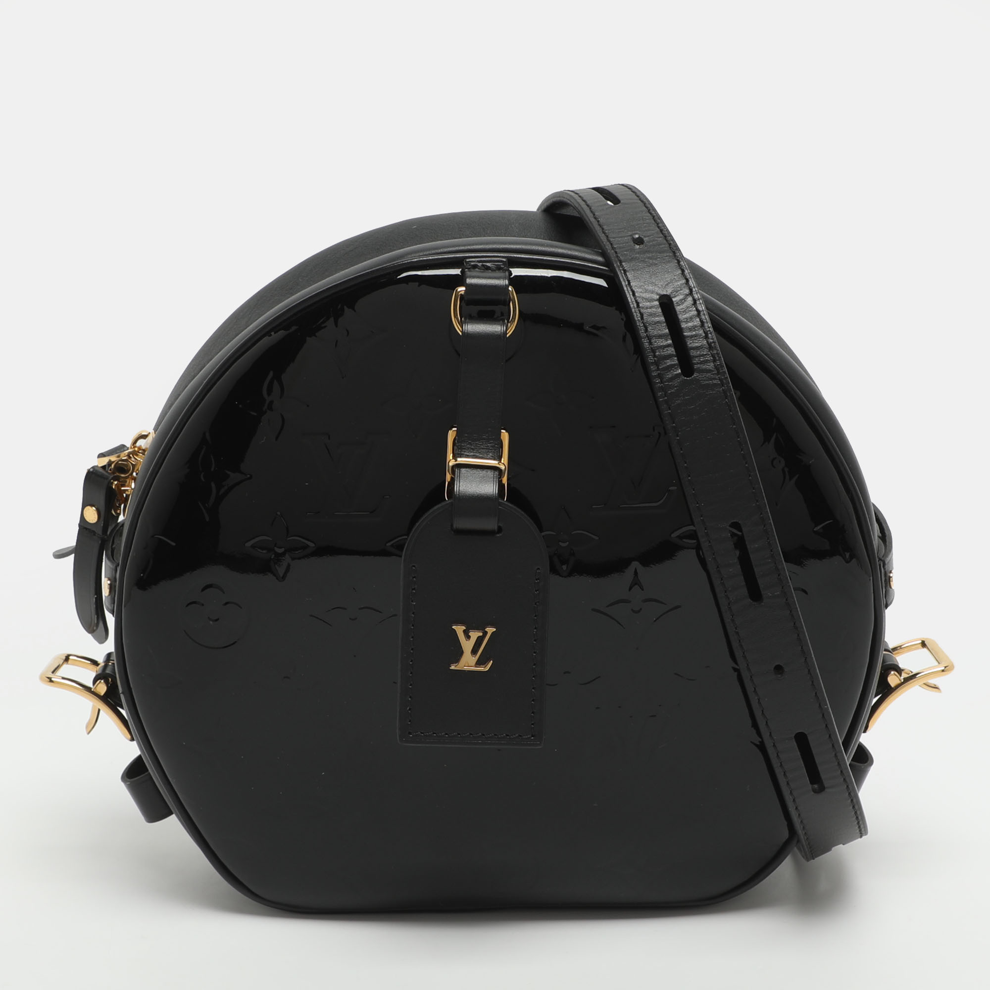 

Louis Vuitton Boite Chapeau Souple MM Black Vernis and Leather Bag