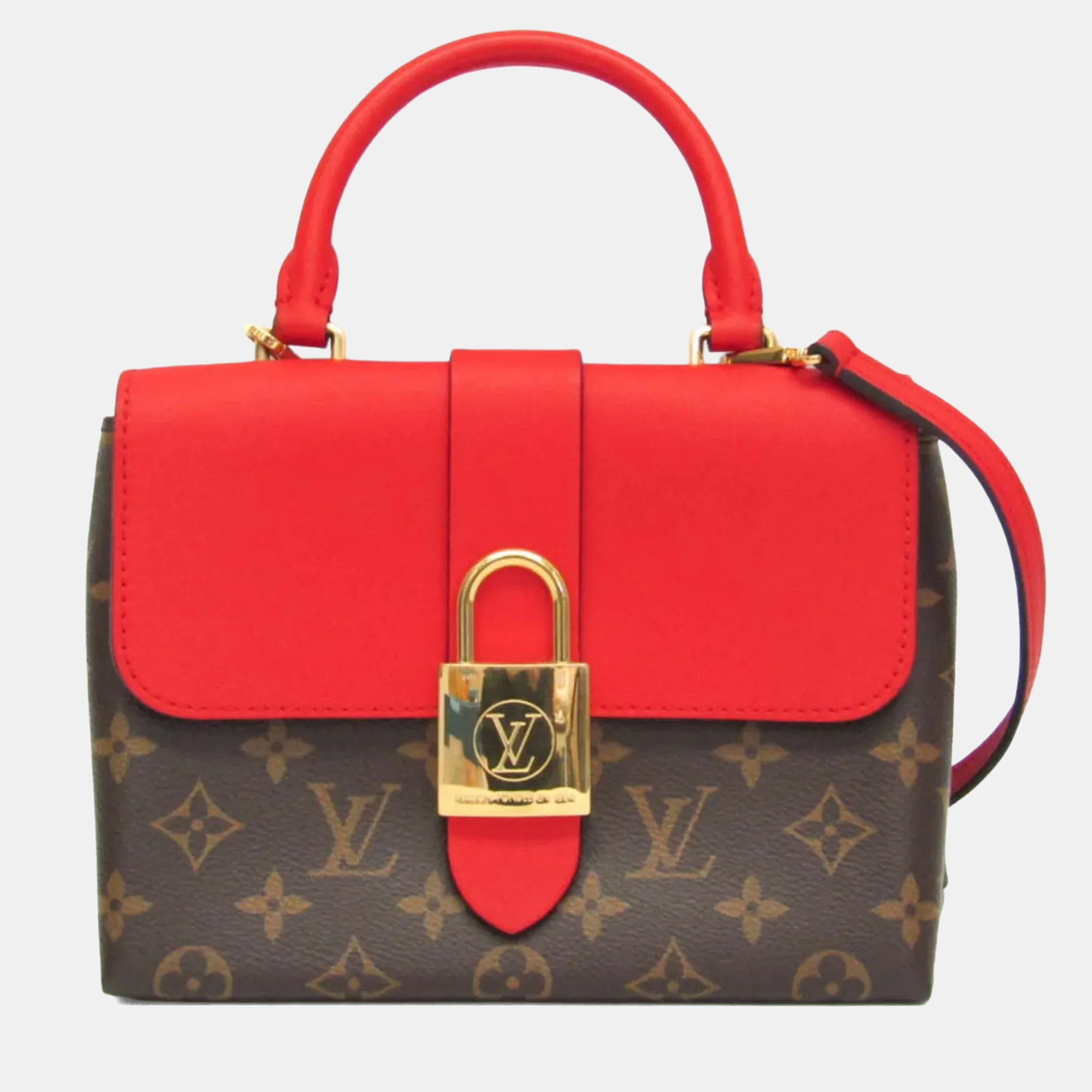 

Louis Vuitton Monogram Rocky Bb Handbag Shoulder Bag Brown Red Color