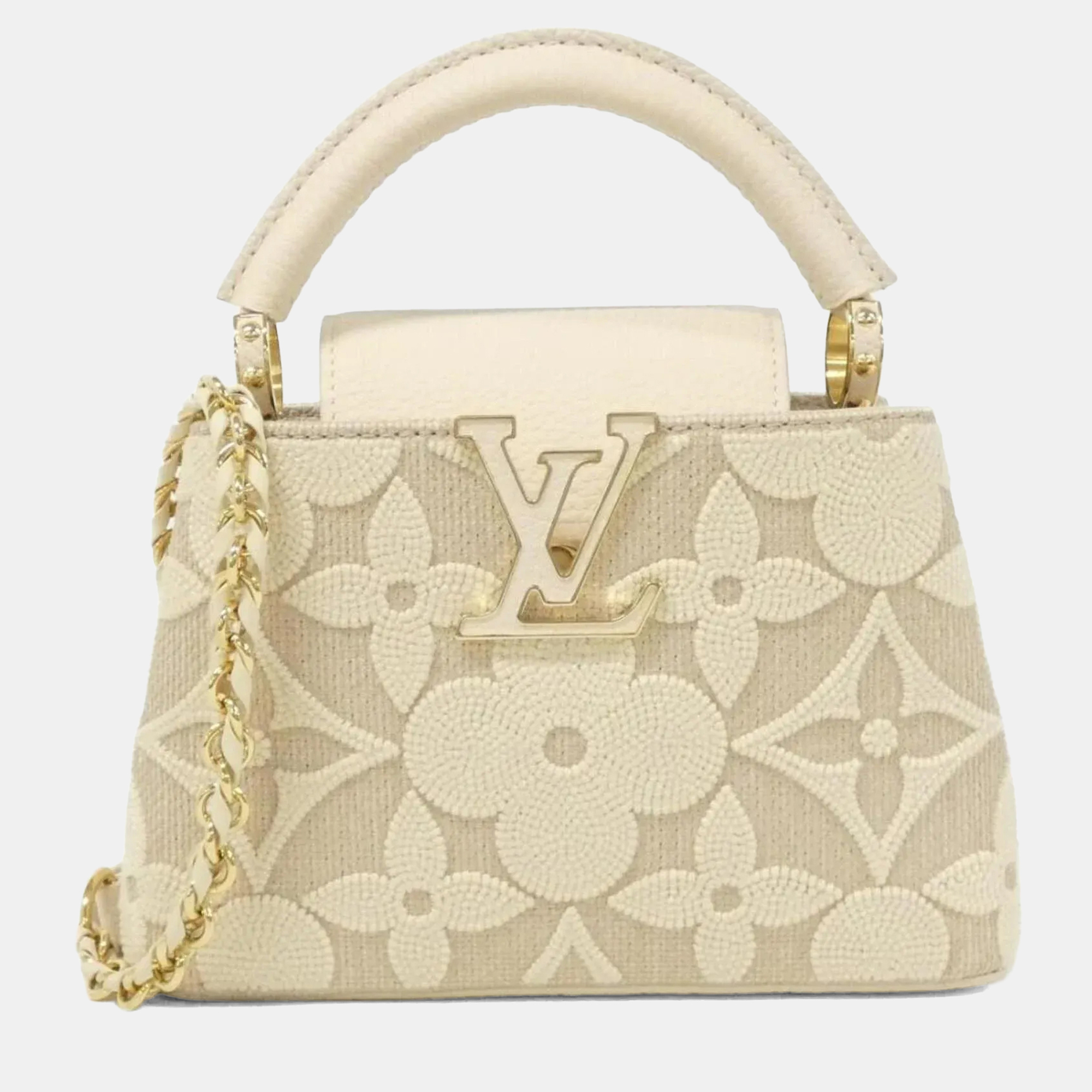 

Louis Vuitton Capucines Mini Handbag, Cream