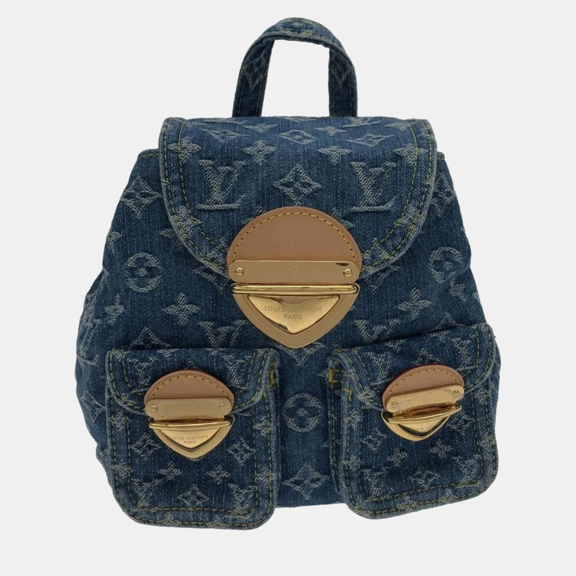 

Louis Vuitton Lv Remix Monogram Denim Venice Backpack, Blue