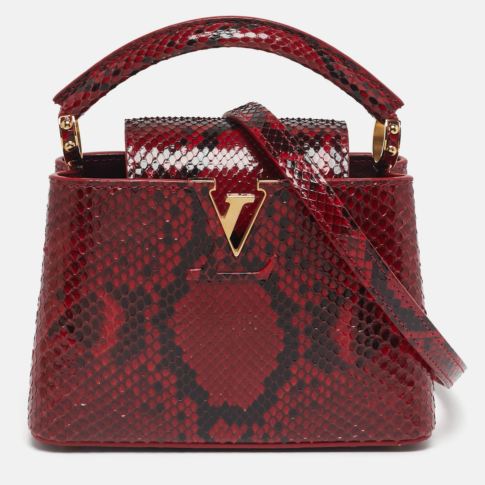 

Louis Vuitton Capucines Mini Red Python Bag