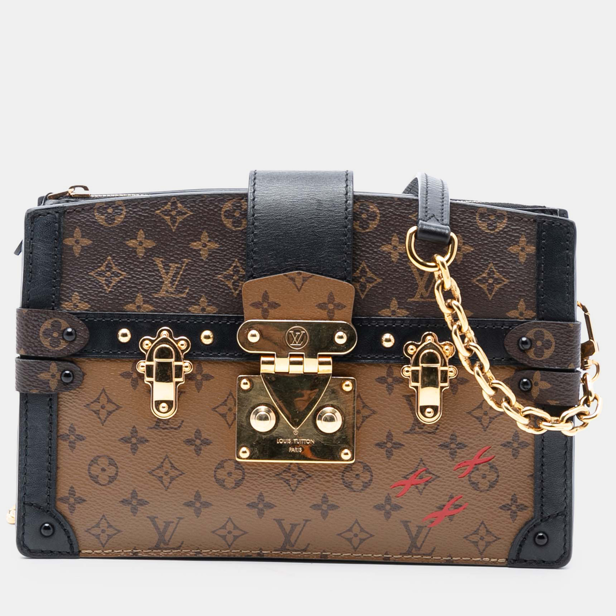 

Louis Vuitton Brown Monogram Reverse Trunk Clutch