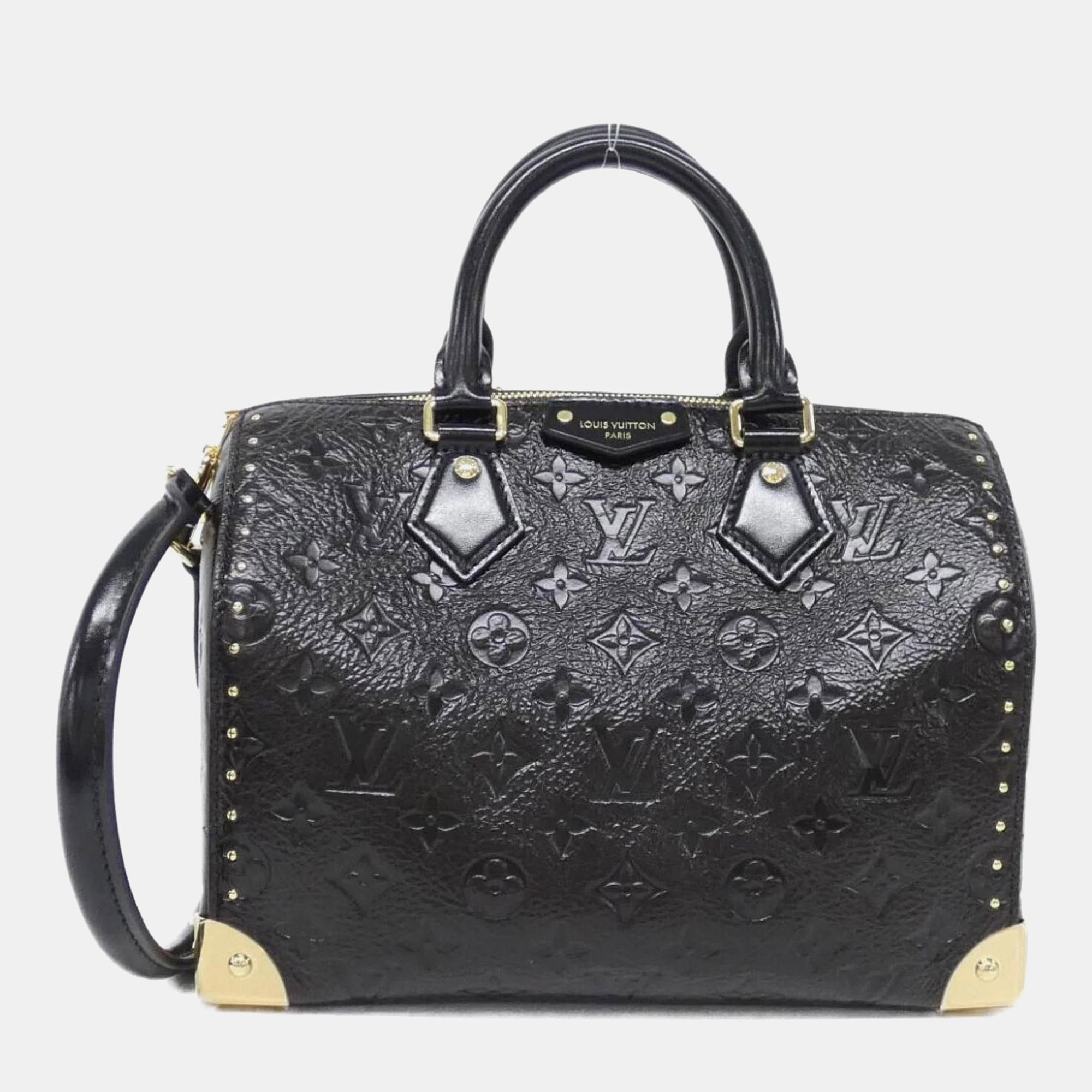 

Louis Vuitton Monogram Saga Speedy Trunk  Boston Bag, Black