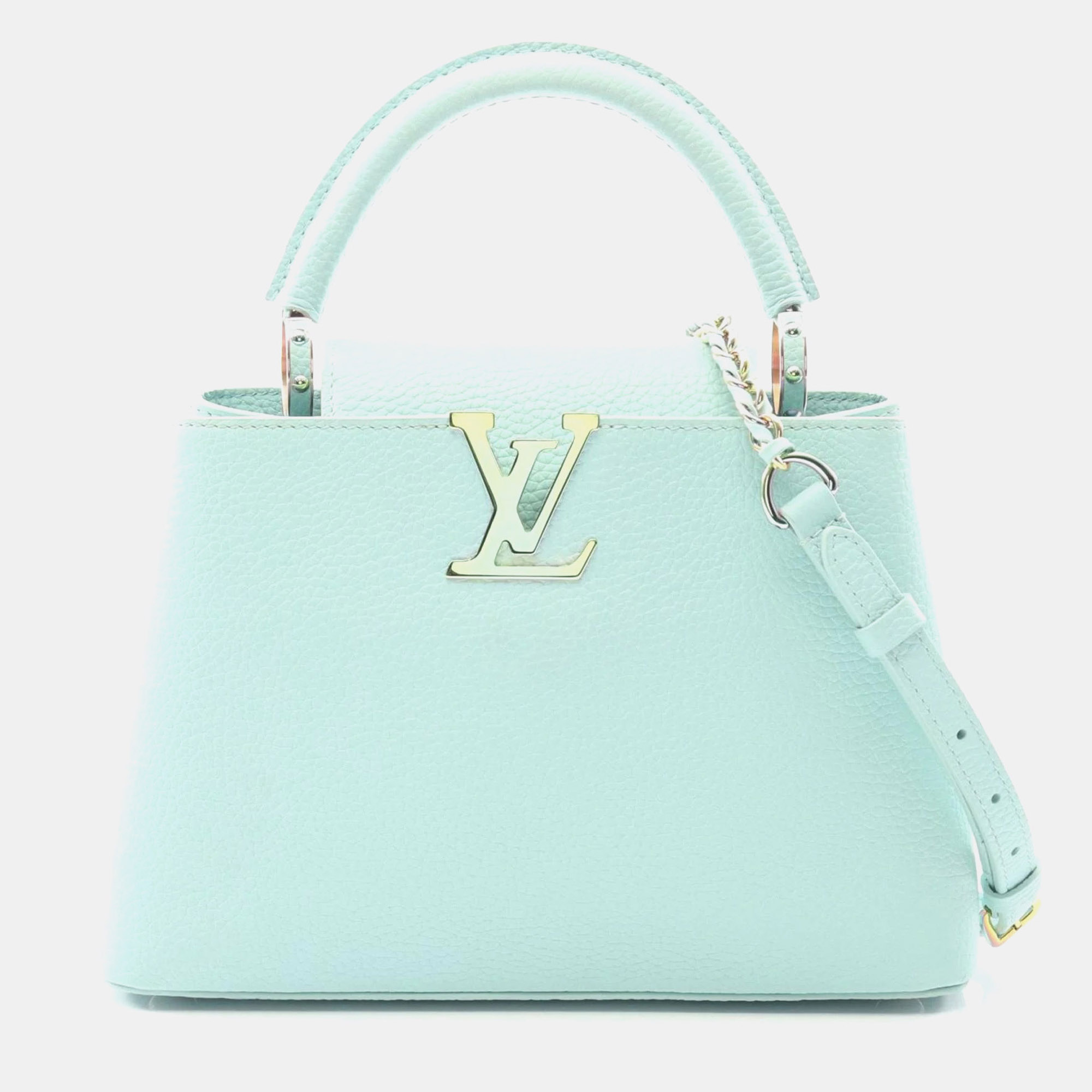 

Louis Vuitton Capucines Bb Handbag Leather Taurillon Blue Topaz