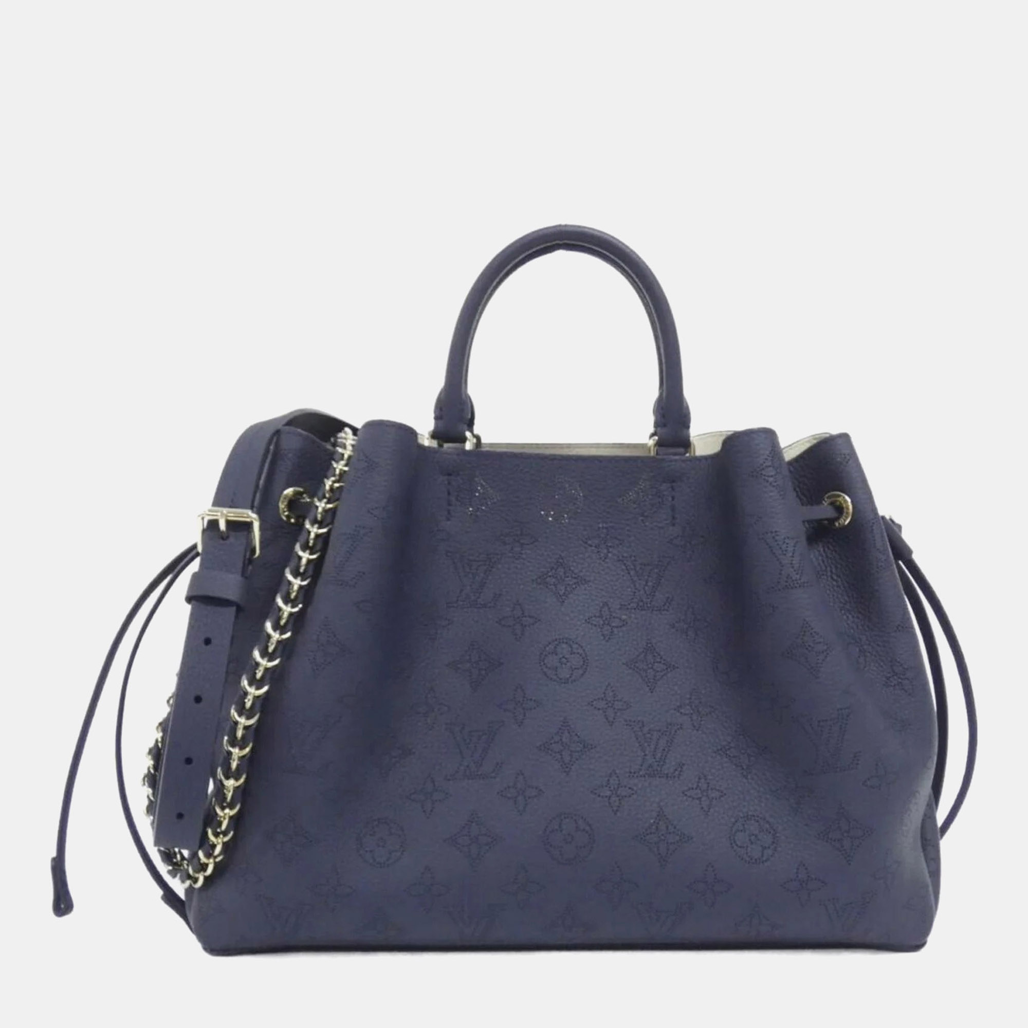

Louis Vuitton Navy Blue Mahina Bella Tote Handbag