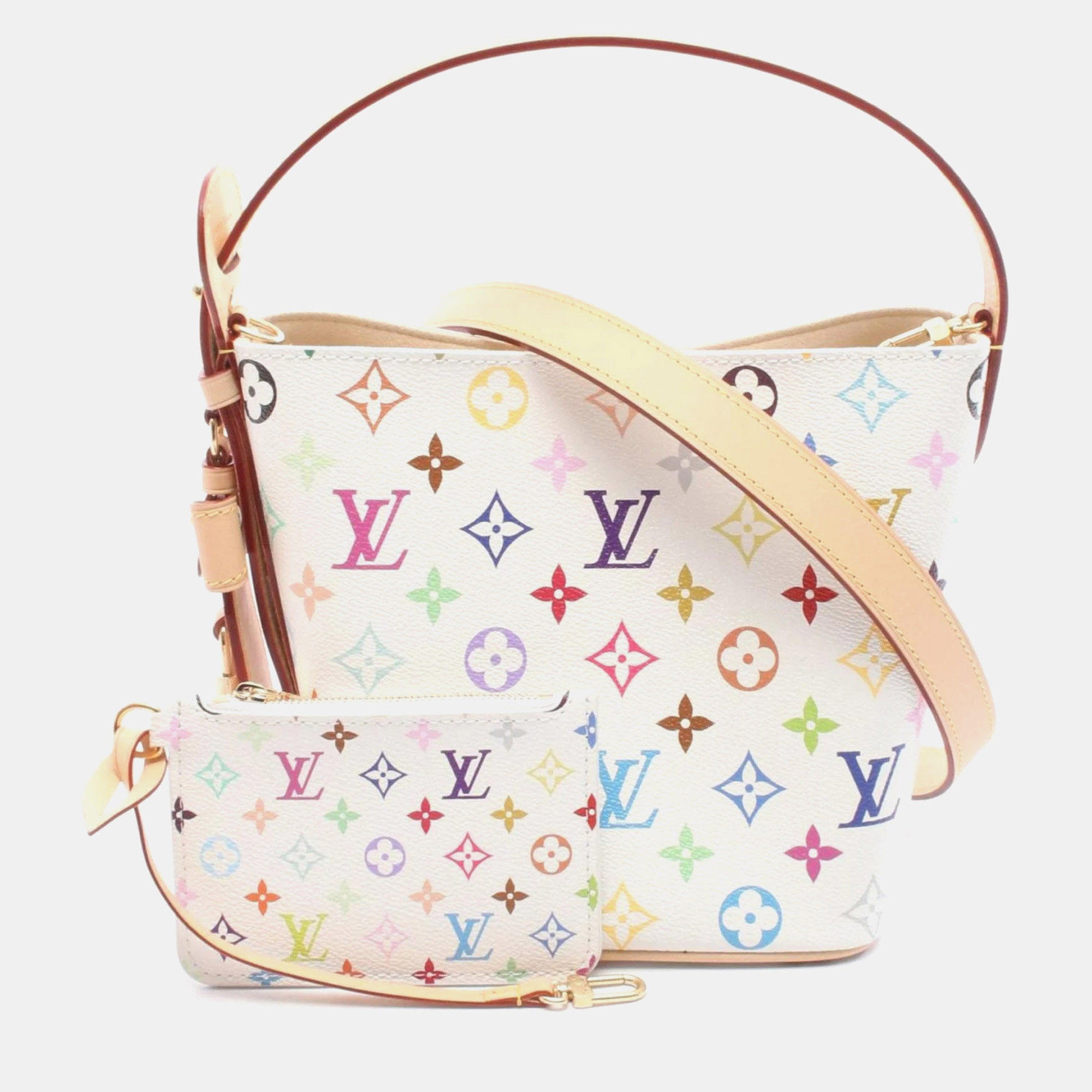 

Louis Vuitton Lv X Tm All-In-Bb Monogram White Multicolor Coated Canvas Leather Handbag