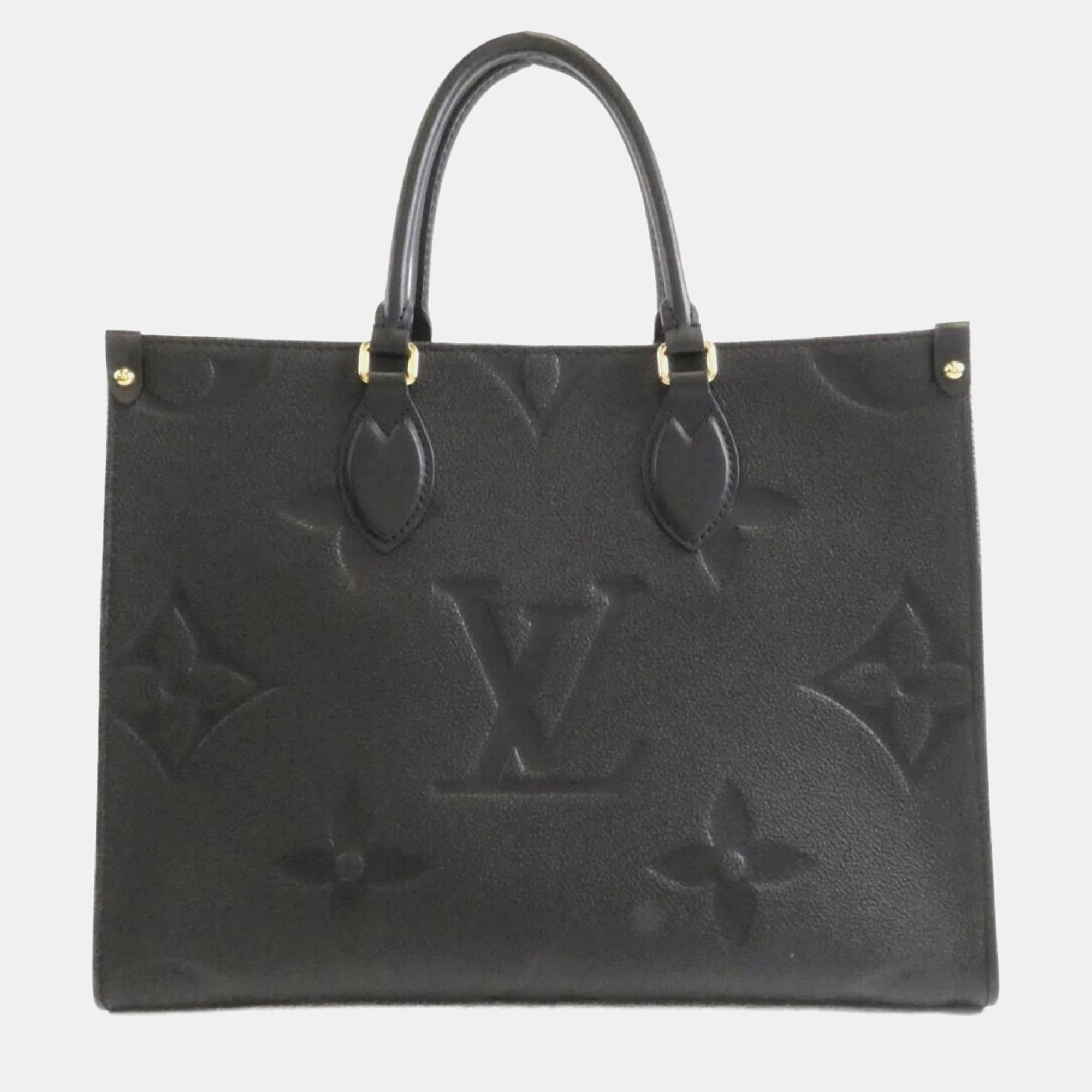 

Louis Vuitton Black Monogram Empreinte On-The-Go MM Handbag
