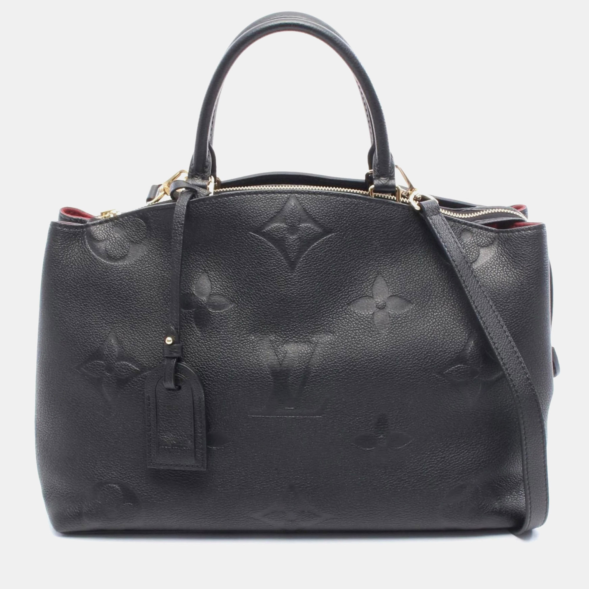 

Louis Vuitton Grand Palais Mm Monogram Empreinte Handbag Leather Black