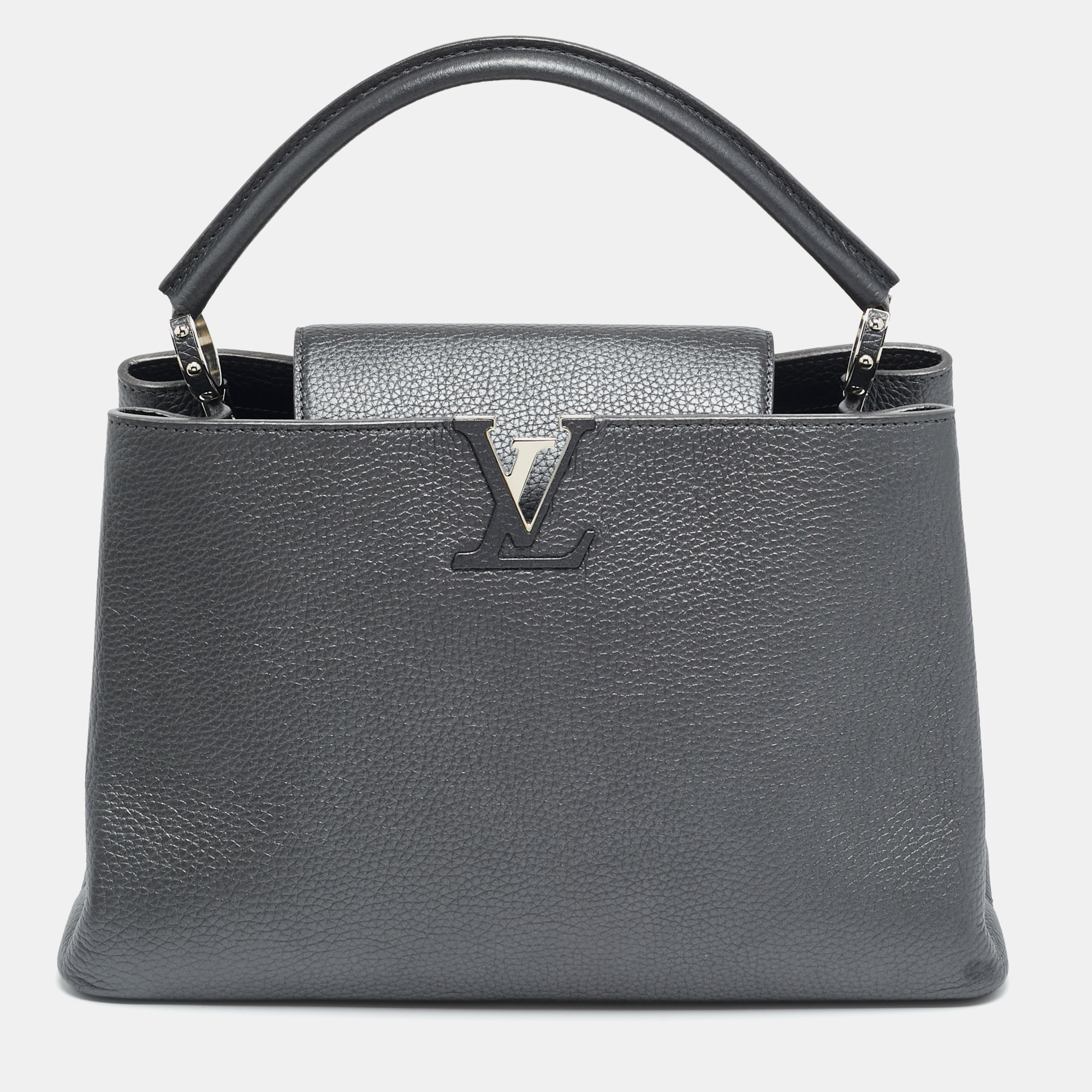 

Louis Vuitton Capucines MM Grey Leather Bag