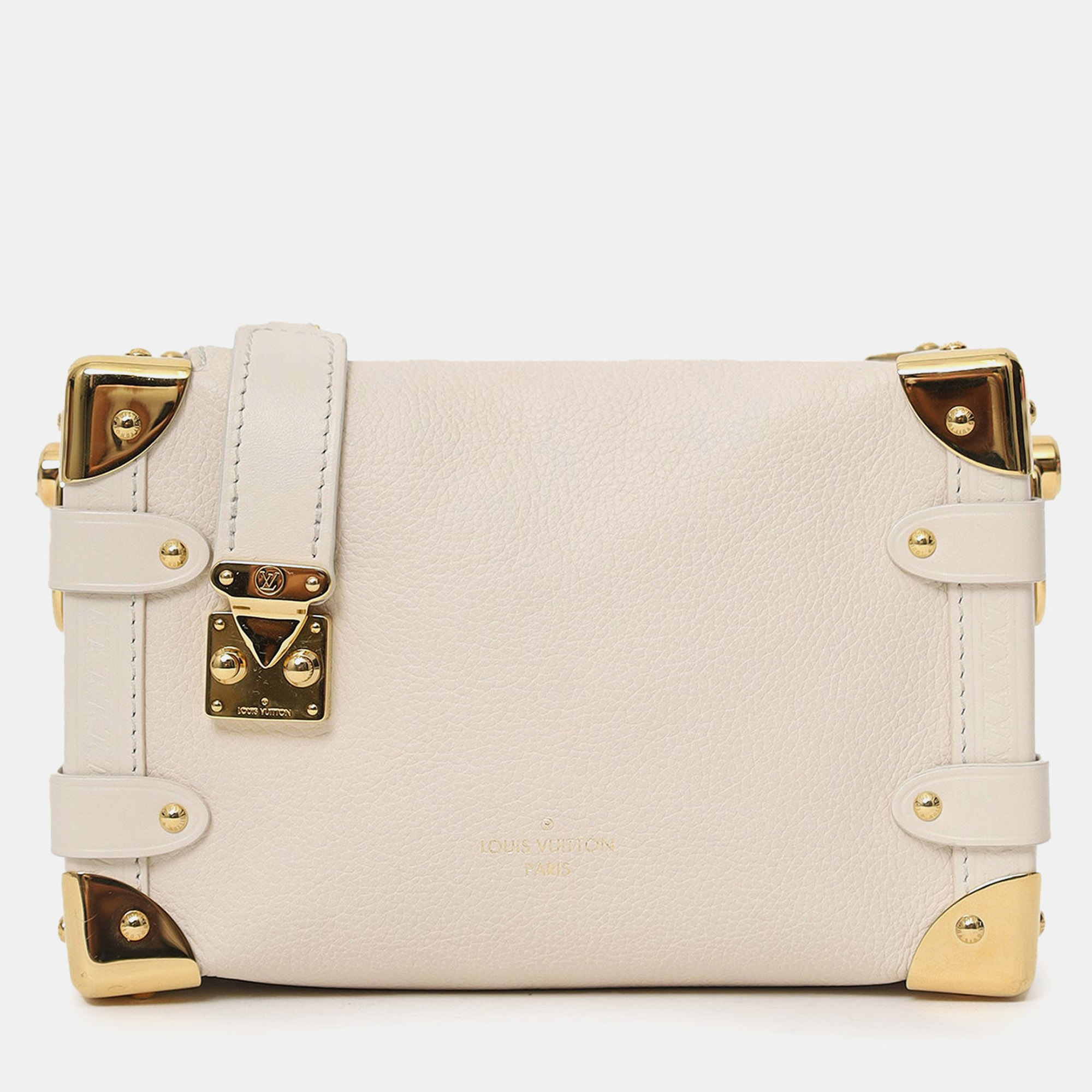

Louis Vuitton Beige Leather Side Trunk PM
