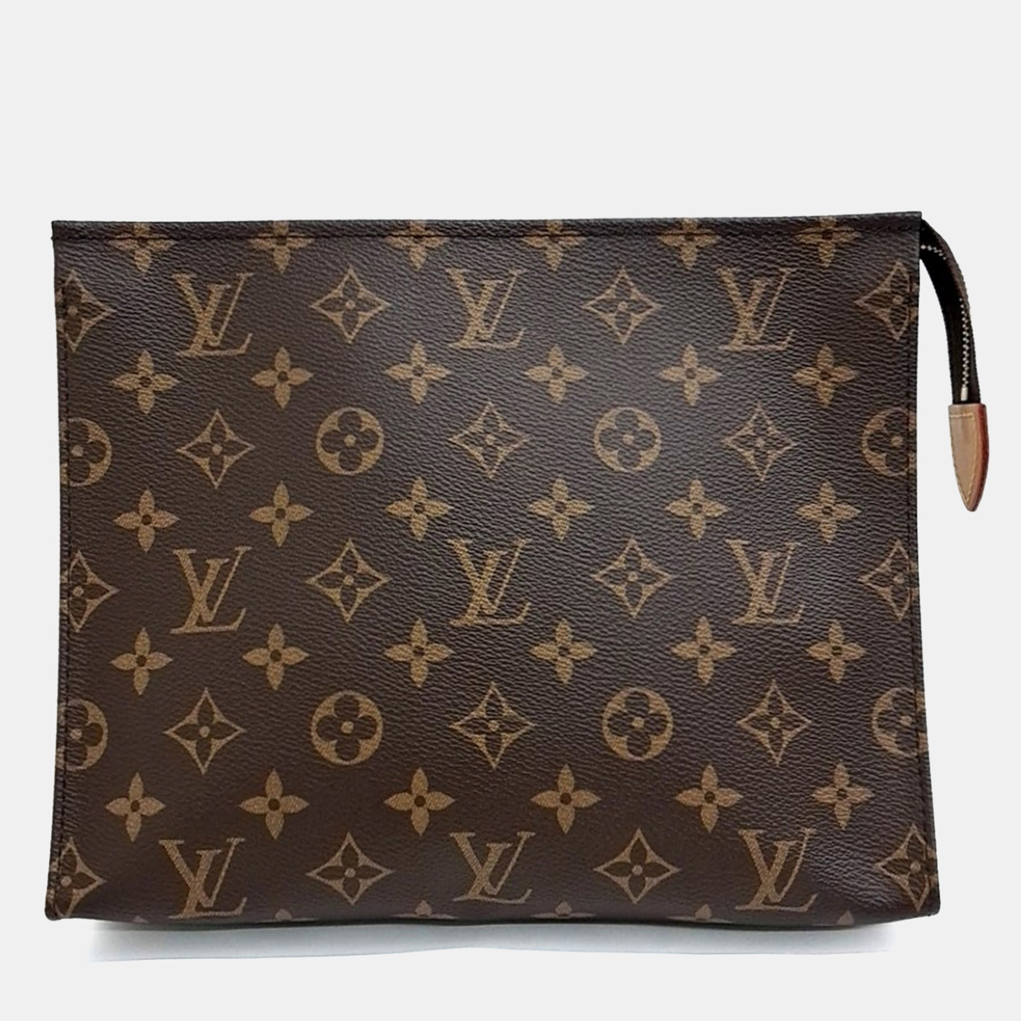 

Louis Vuitton Brown Coated Canvas Monogram Pochette Toilette 26
