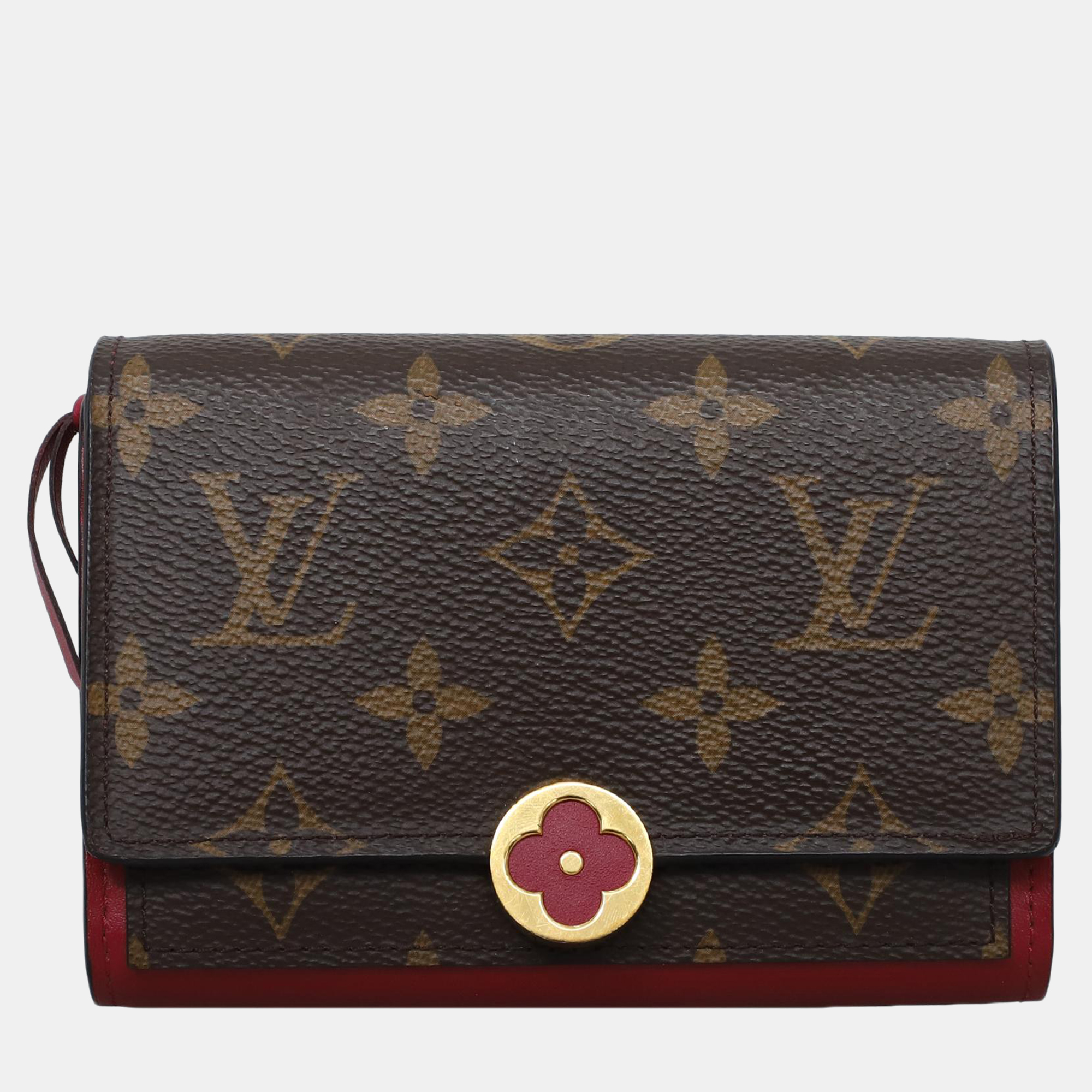 

Louis Vuitton Monogram Portefeuille Flore Compact Wallet, Brown