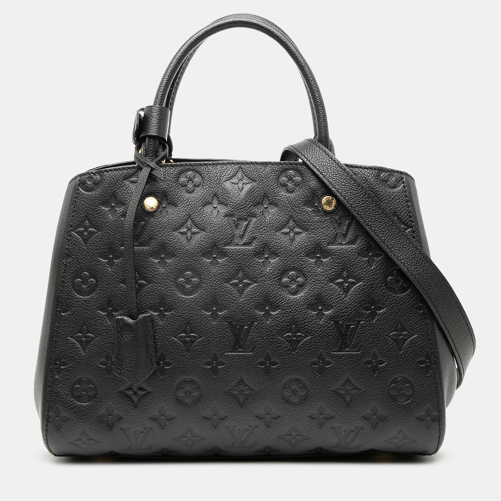 

Louis Vuitton Black Monogram Empreinte Montaigne MM