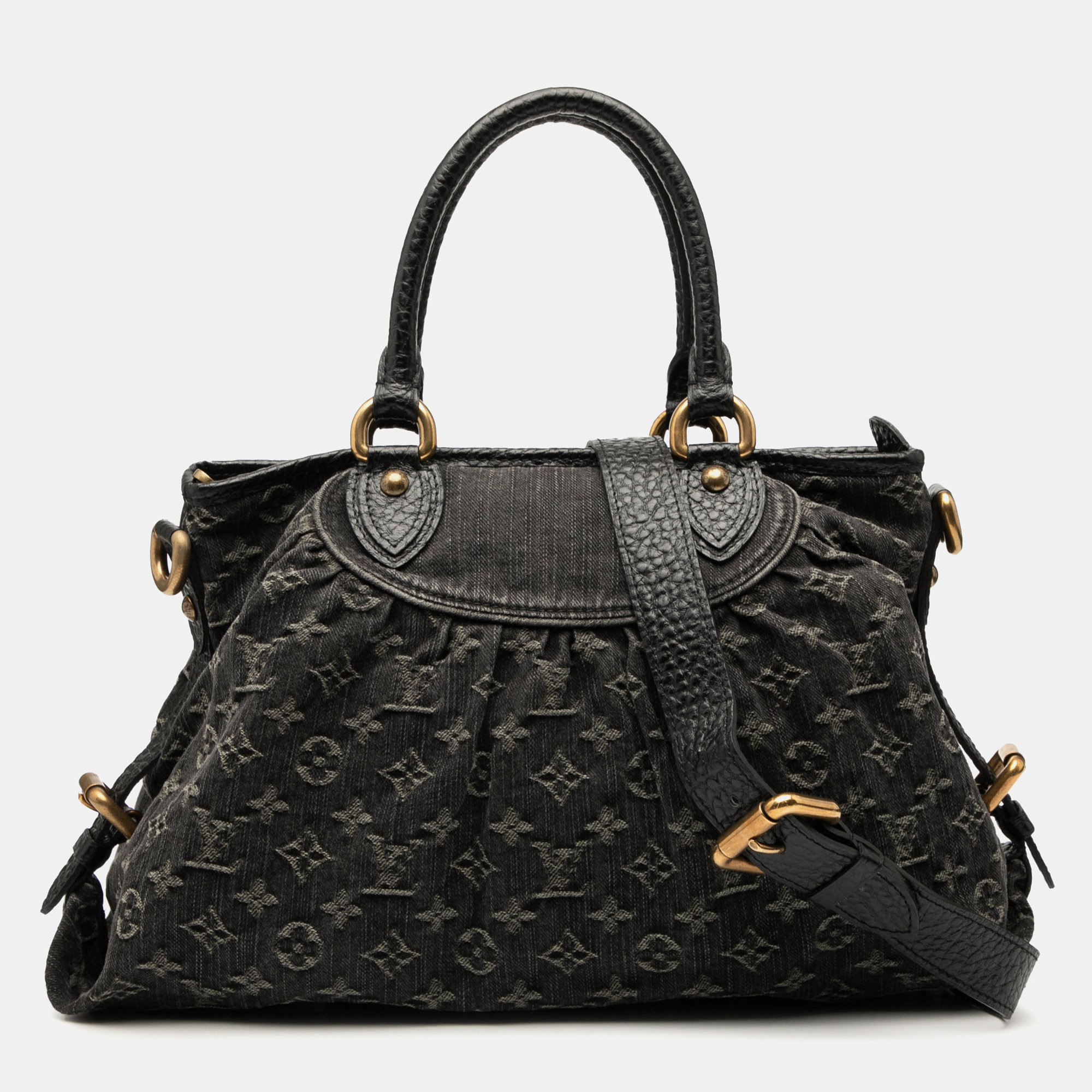 

Louis Vuitton Black Monogram Denim Neo Cabby MM
