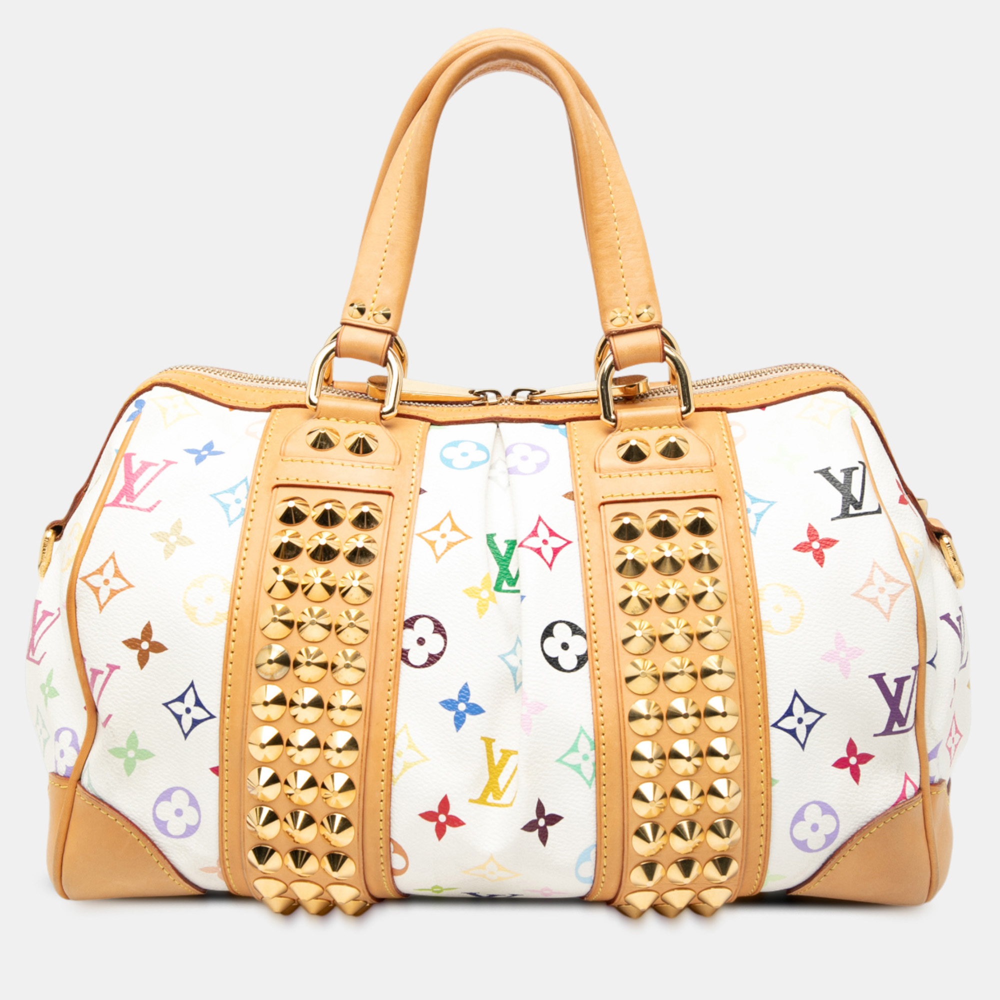 

Louis Vuitton White Monogram Multicolore Courtney MM
