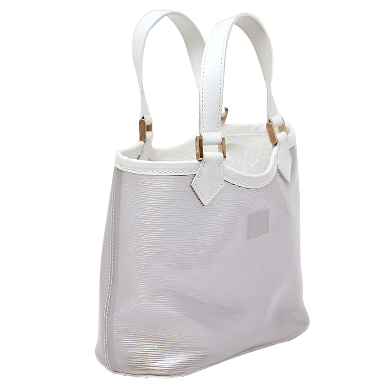 

Louis Vuitton White Vinyl Epi Plage Leather Mini Lagoon Bay Bag