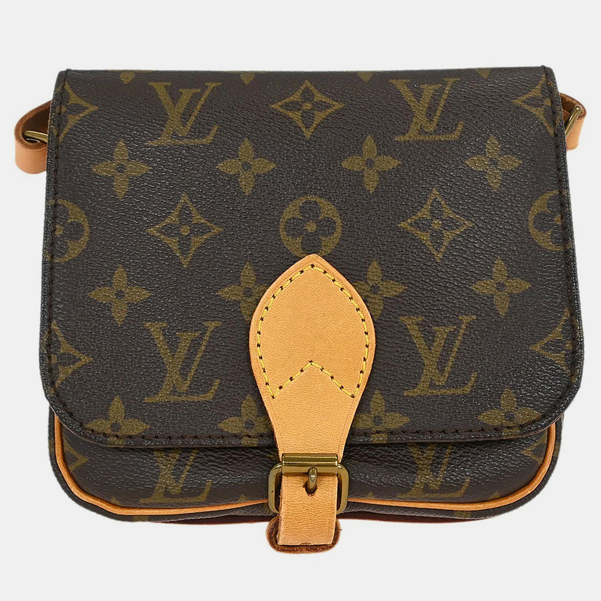 

Louis Vuitton Monogram Cartouchiere PM Shoulder Bag, Brown