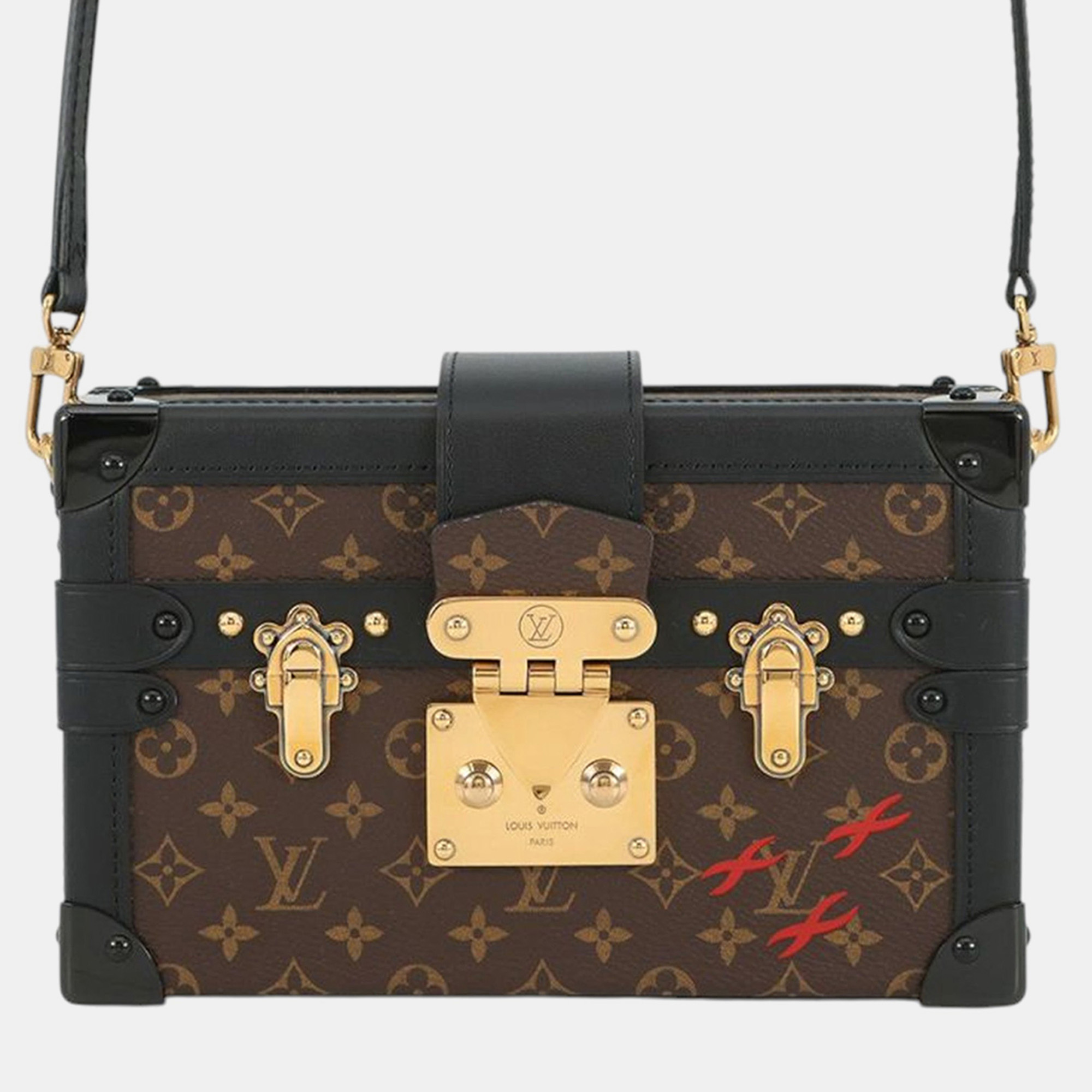 

Louis Vuitton Black Brown Monogram Petite Malle