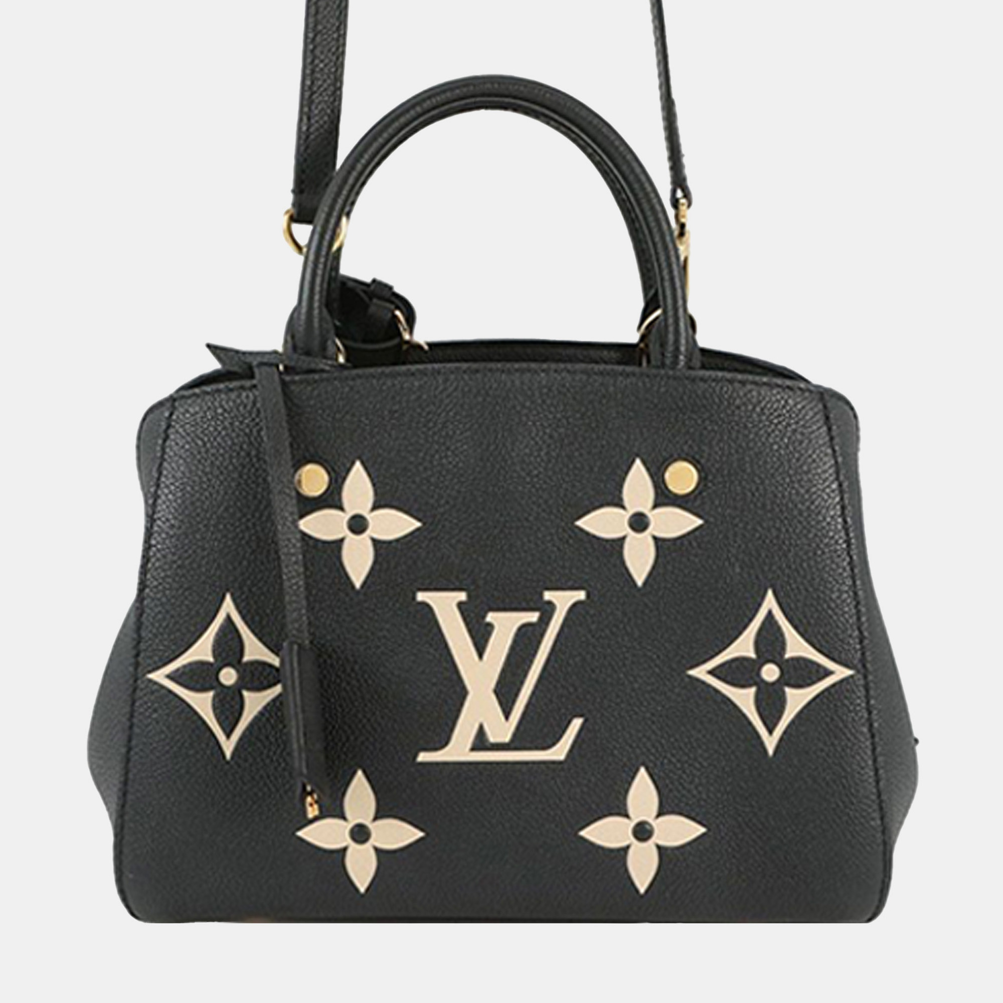 

Louis Vuitton Black Bicolor Monogram Empreinte Giant Montaigne BB