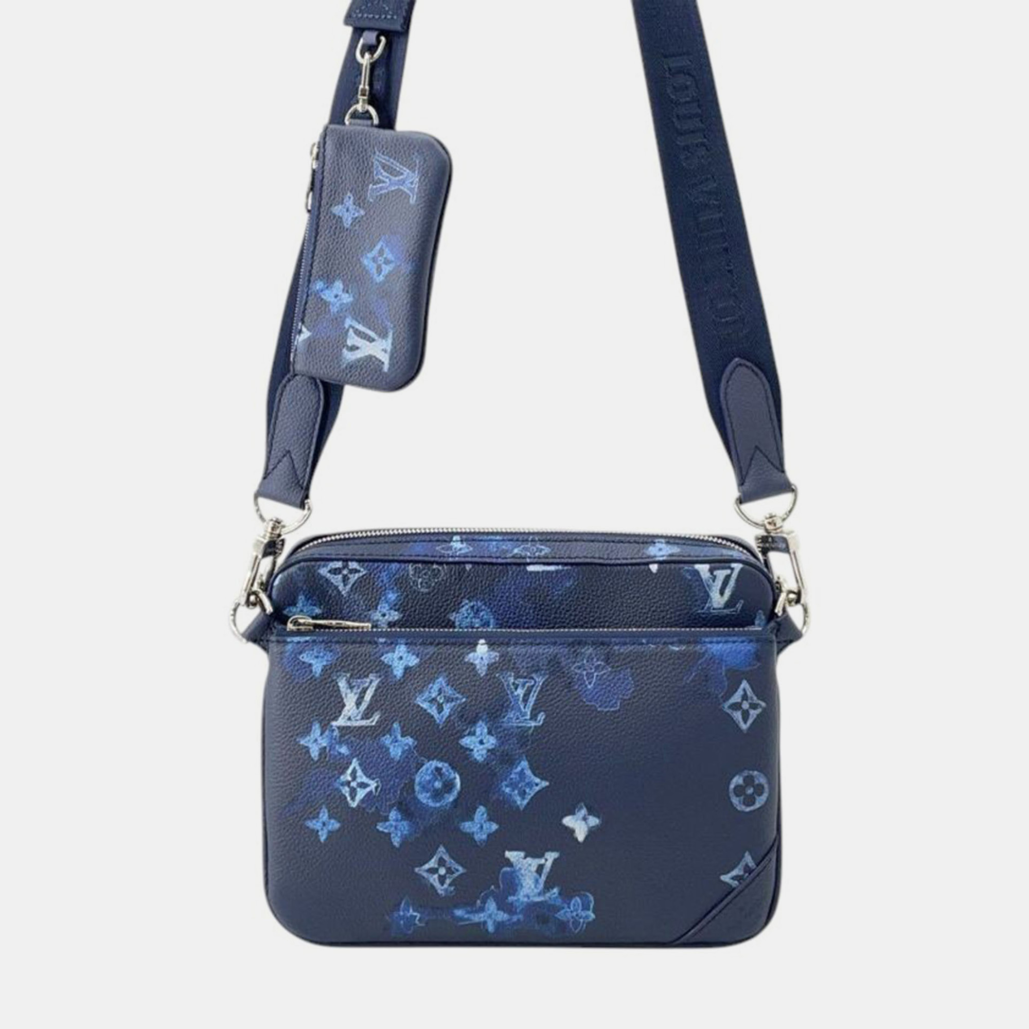 

Louis Vuitton Blue Monogram Ink Watercolor Trio Messenger