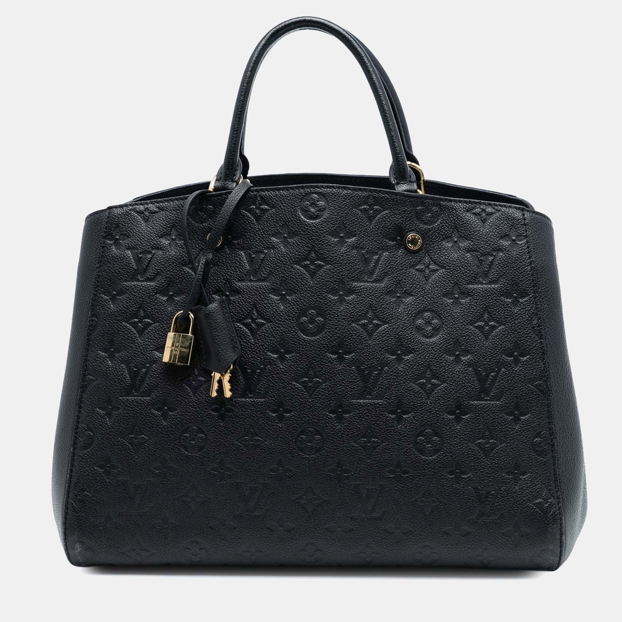 

Louis Vuitton Black Monogram Empreinte Montaigne GM