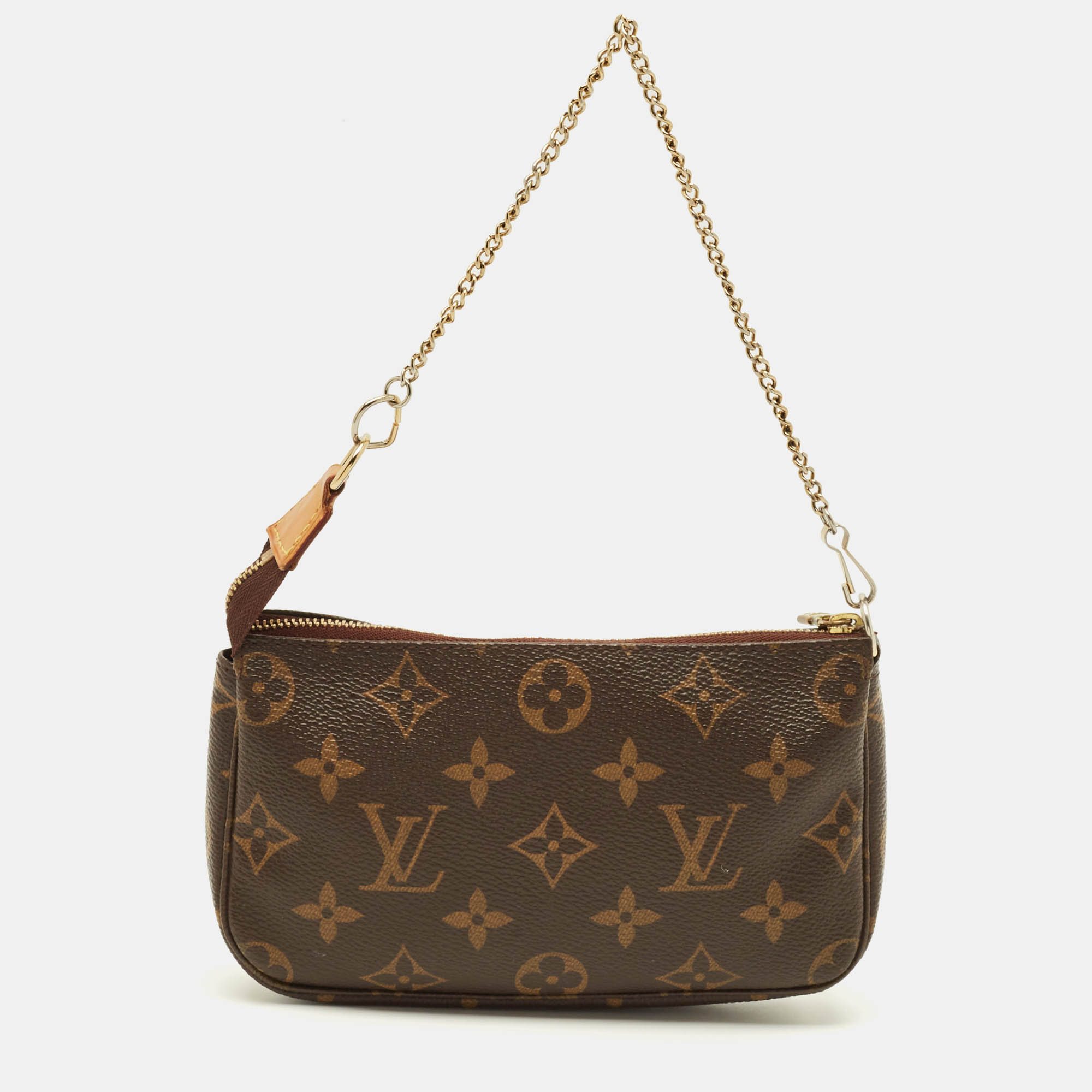 

Louis Vuitton Mini Monogram Canvas Pochette Accessoires, Brown