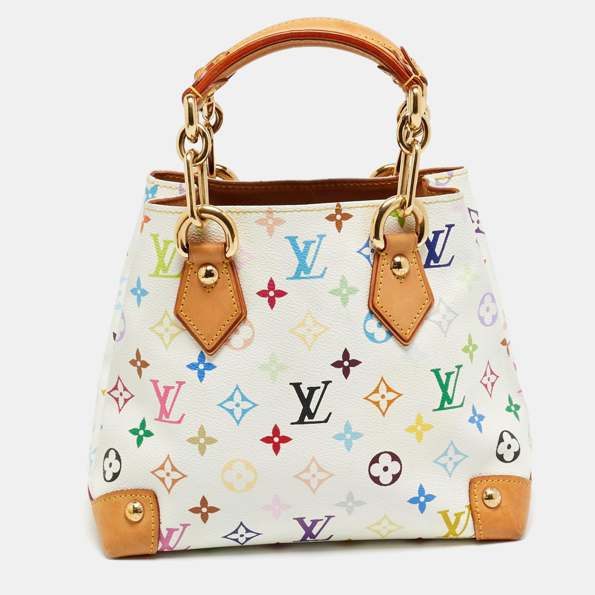 

Louis Vuitton Audra White Multicolore Monogram Canvas Bag