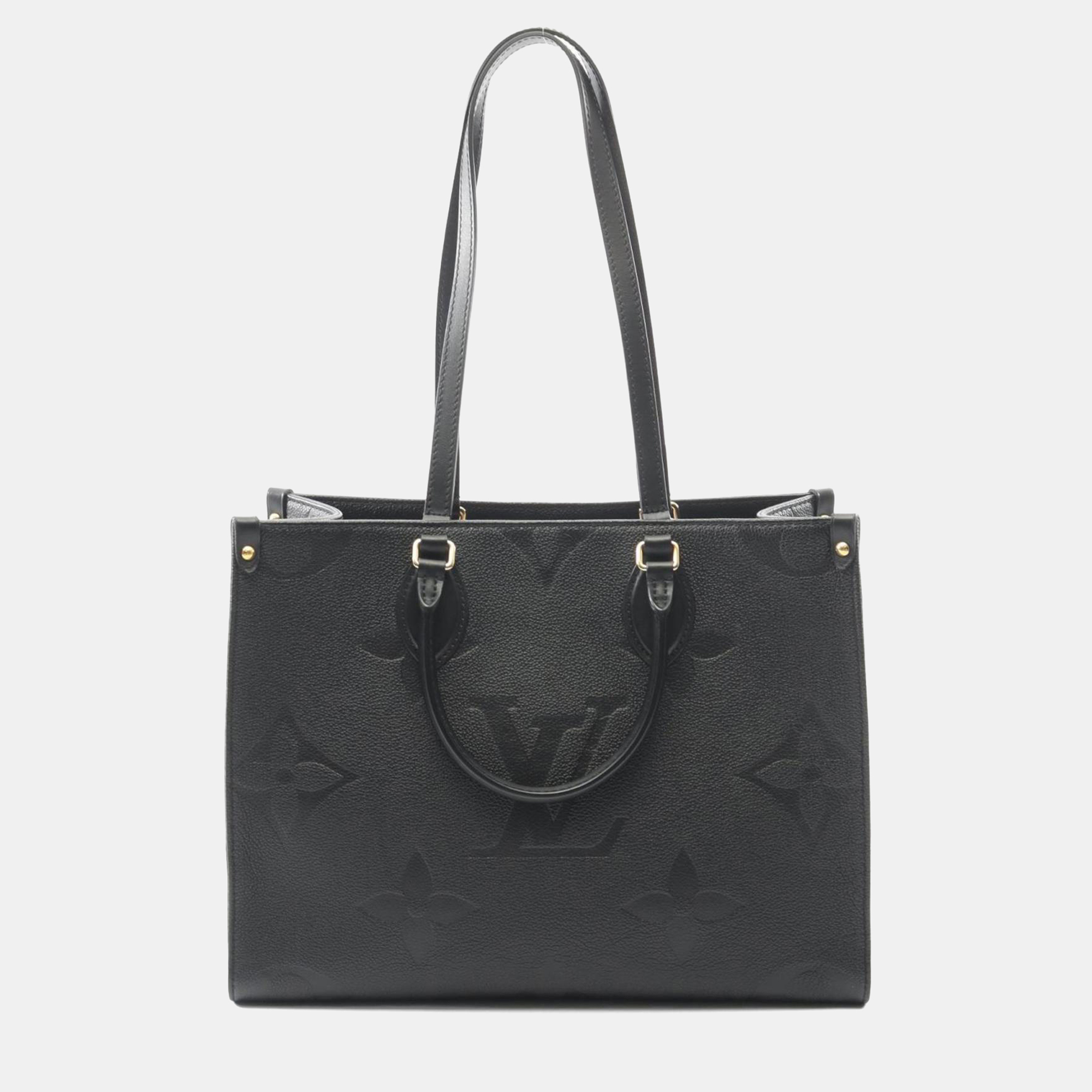 

Louis Vuitton On The Go Mm Monogram Empreinte Noir Tote Bag Leather Black