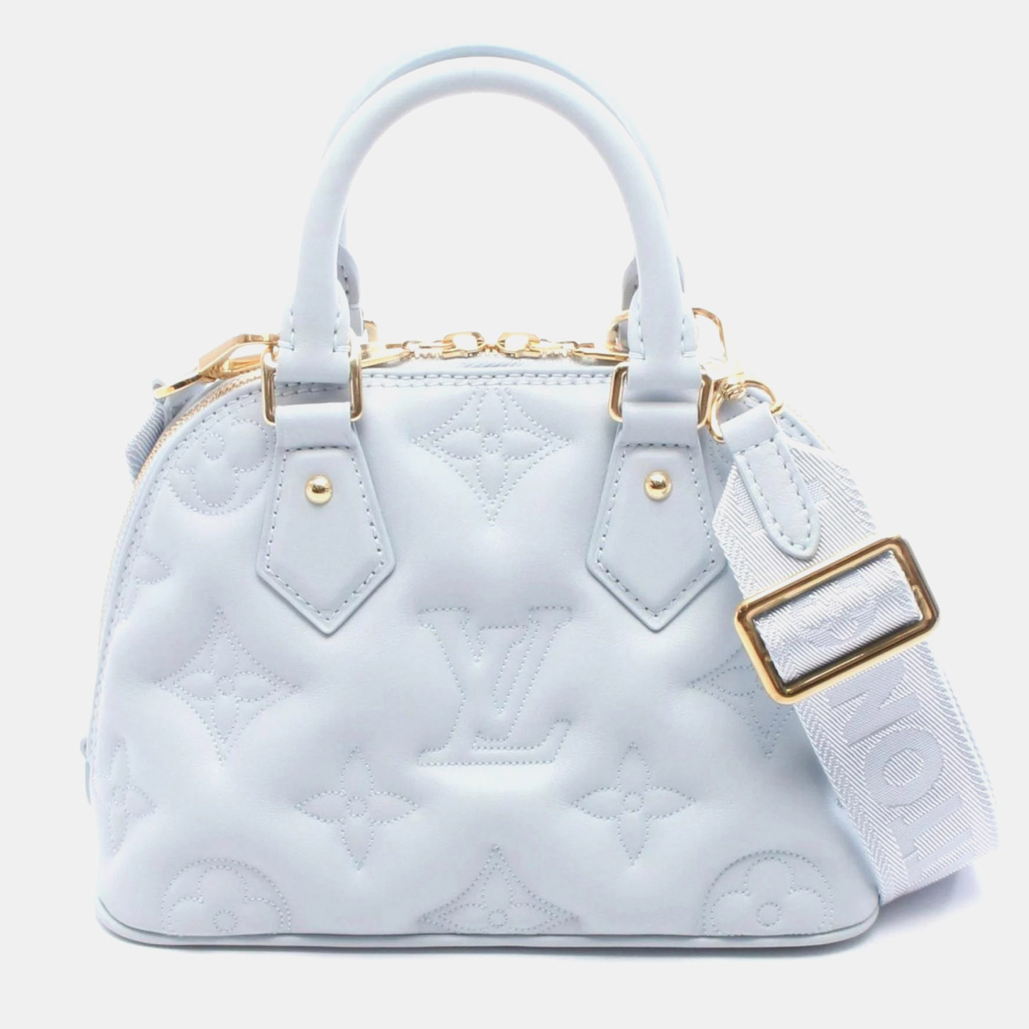 

Louis Vuitton Alma Soft Bb Bubble Gram Blue Glacier Handbag Leather Blue