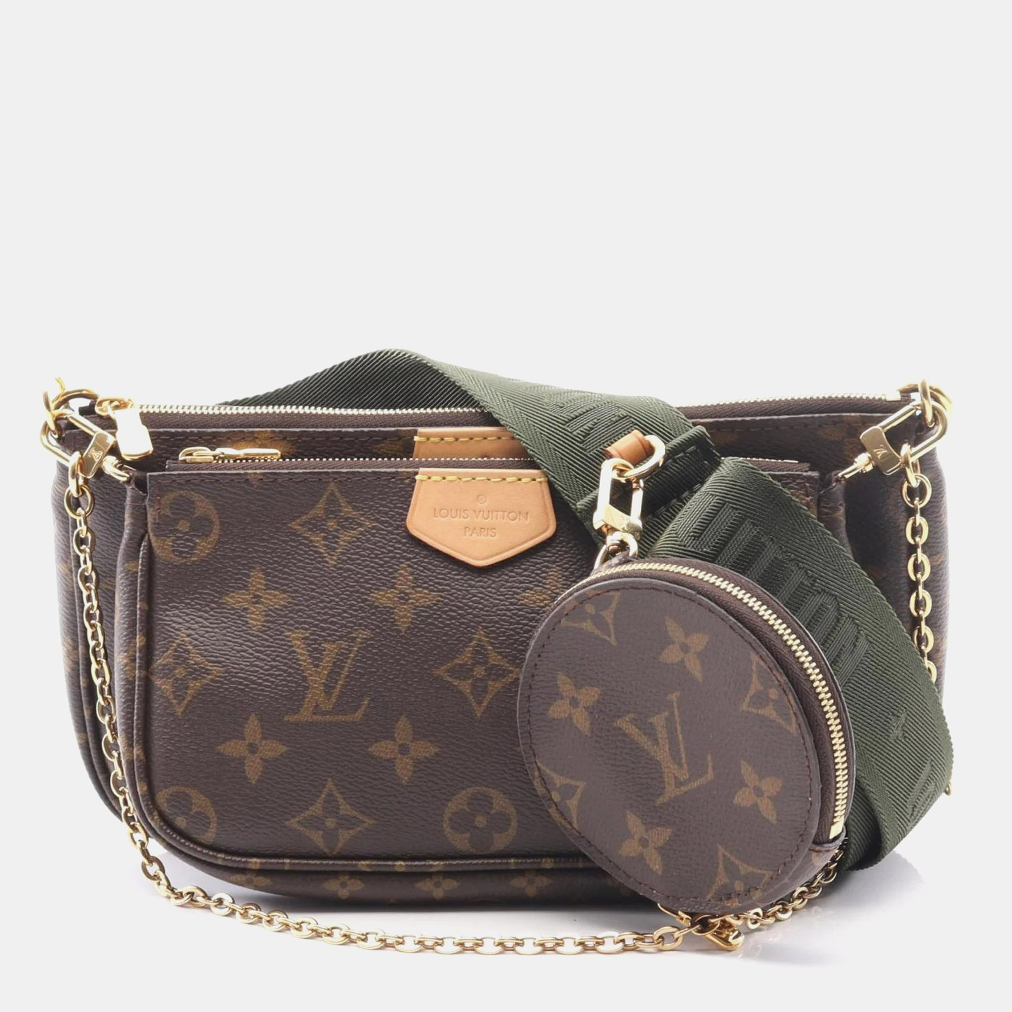 

Louis Vuitton Multi Pochette Accessoires Monogram Khaki Shoulder Bag Coated Canvas And Leather Brown Khaki