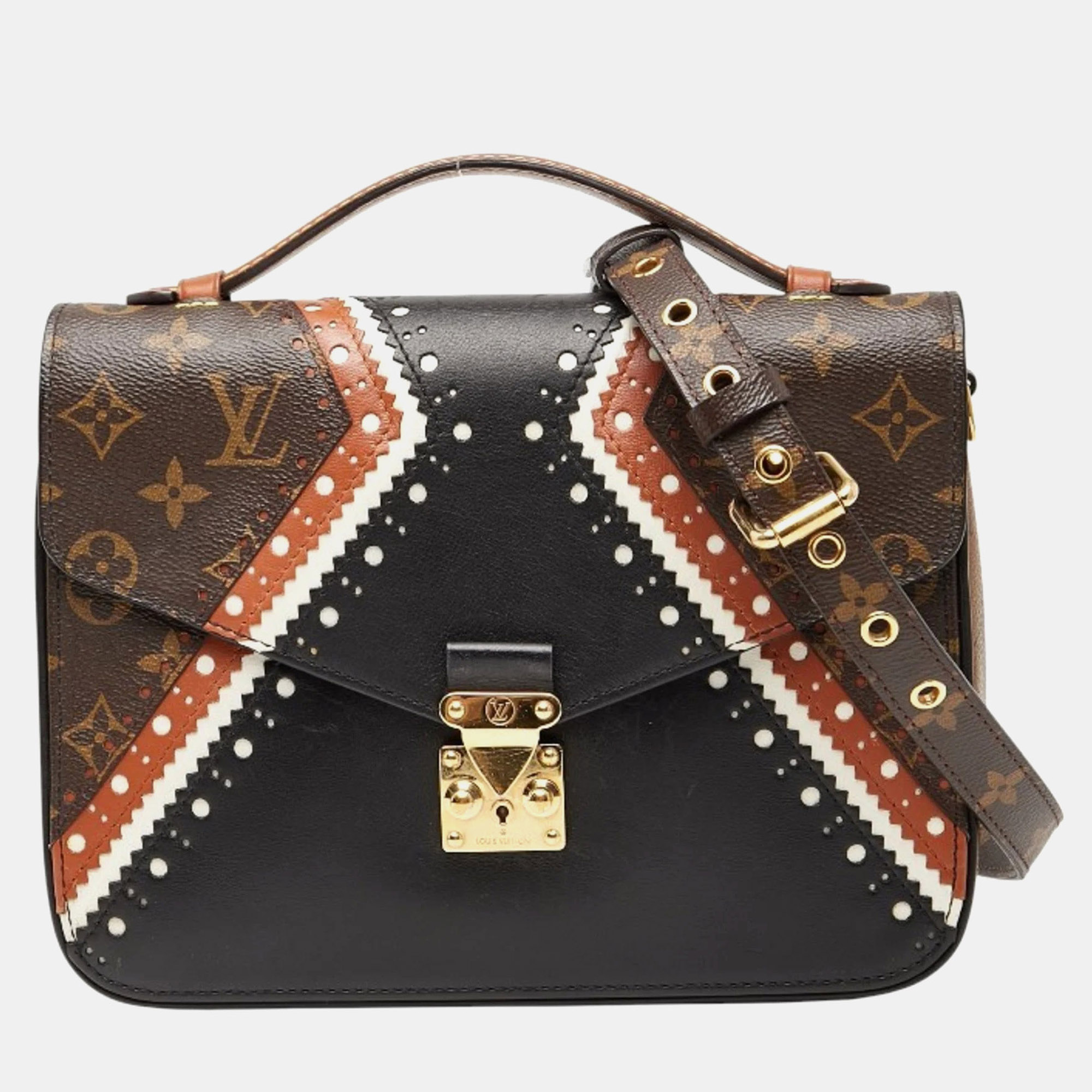 

Louis Vuitton Monogram Reverse Pochette Metis Mm Handbag Brown/Black Leather, Multicolor