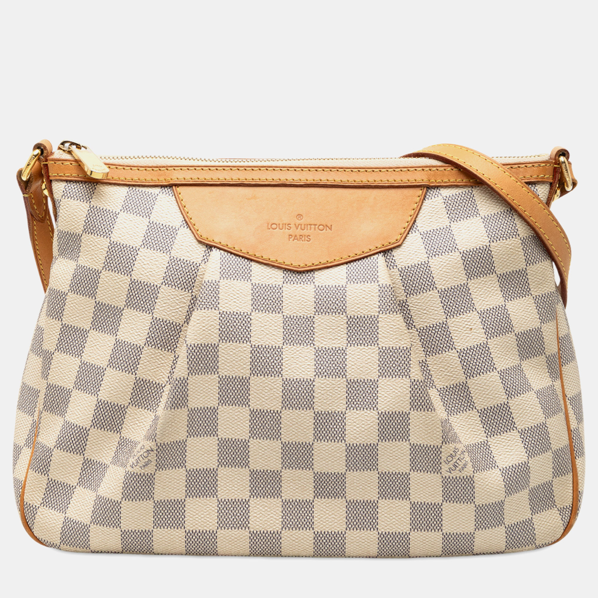 

Louis Vuitton White Damier Azur Siracusa PM