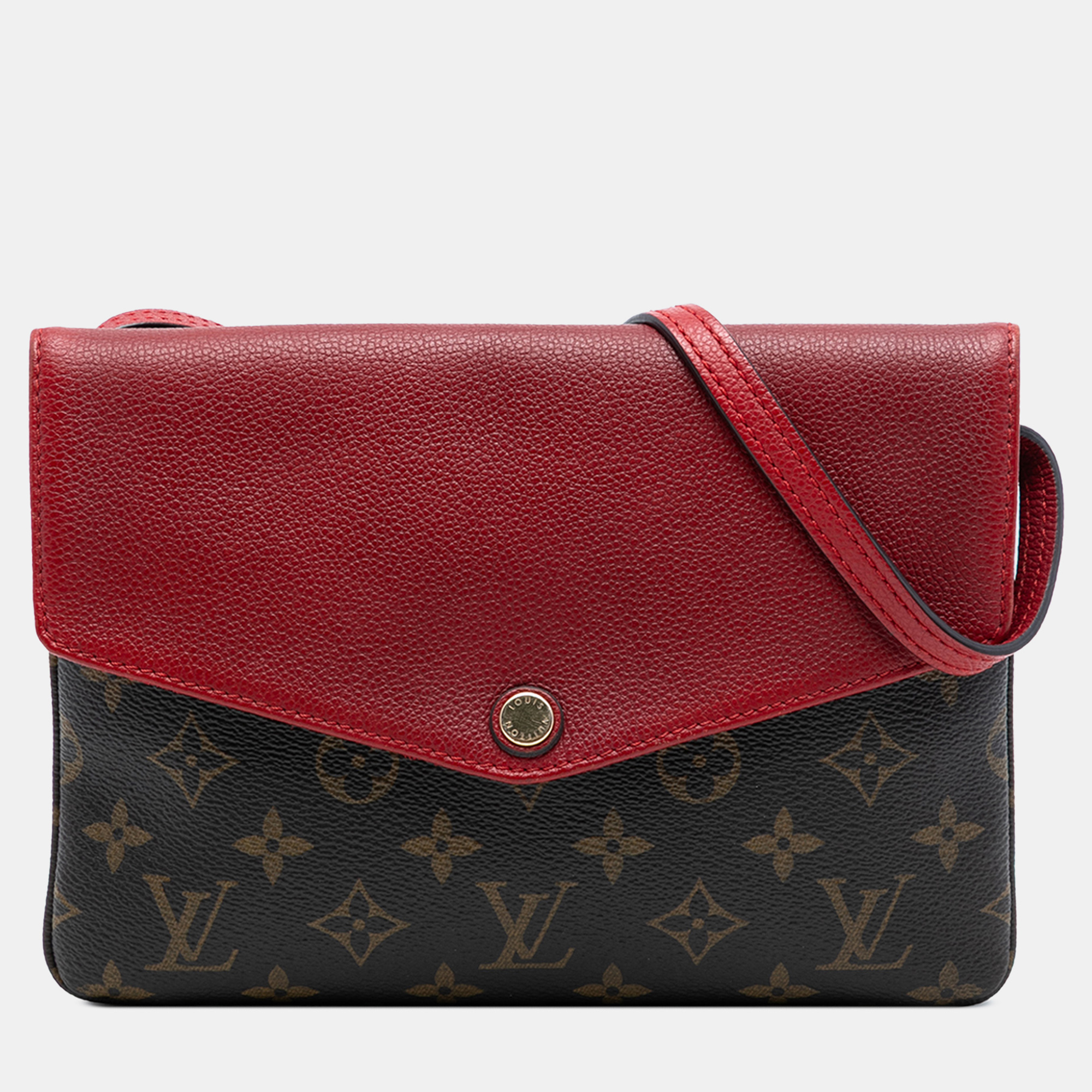 

Louis Vuitton Brown Red Monogram Twice