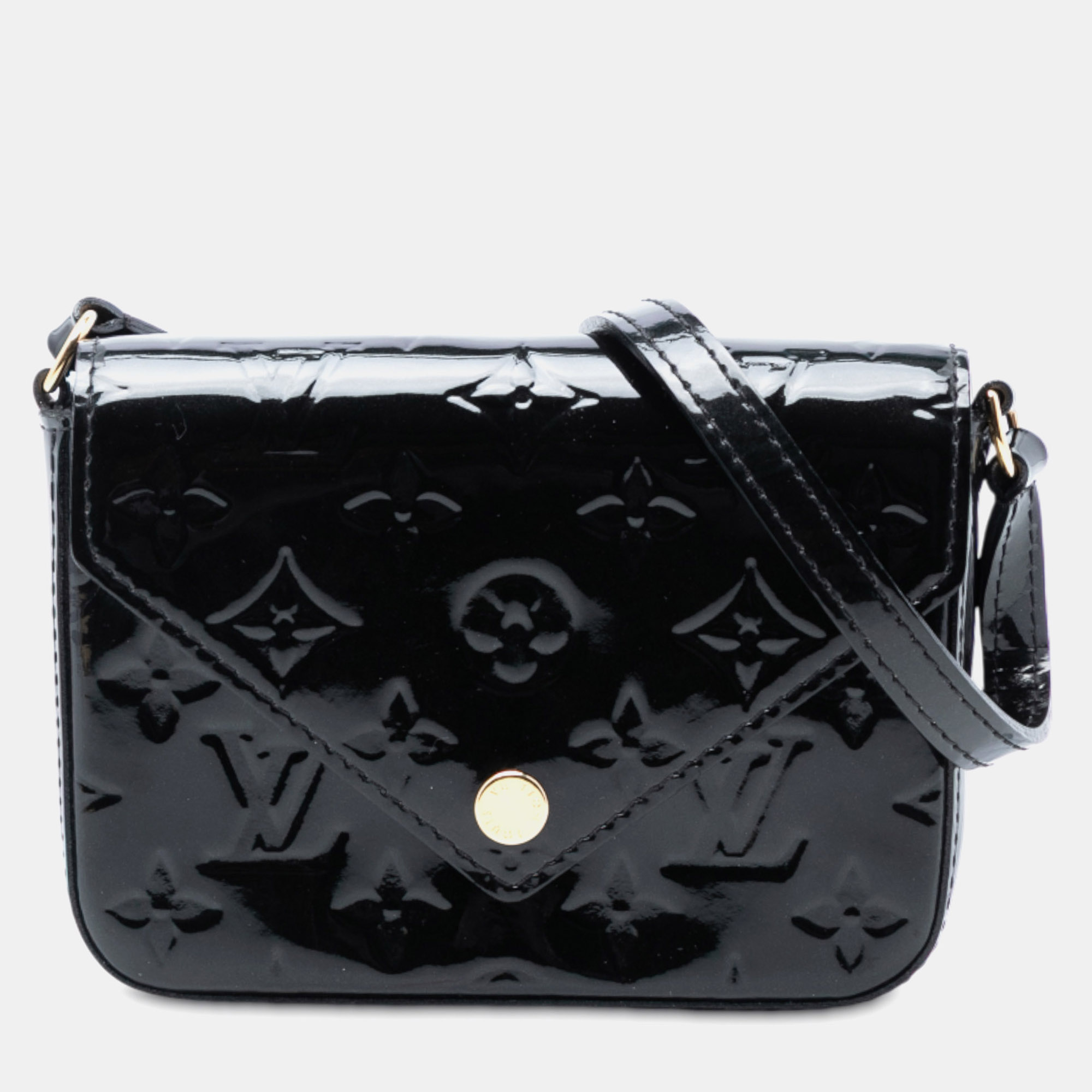

Louis Vuitton Black Monogram Vernis Mini Sac Lucie