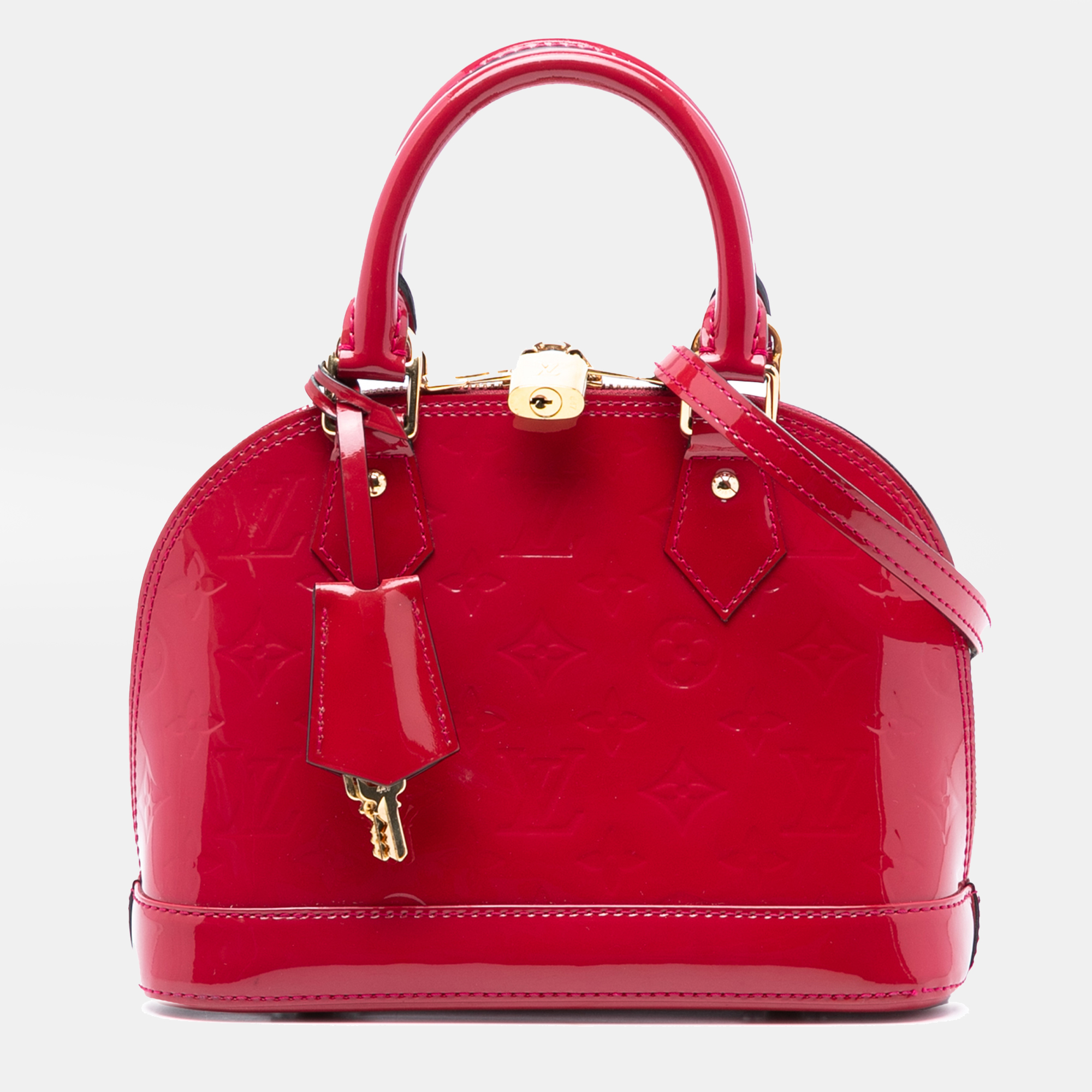 

Louis Vuitton Red Monogram Vernis Alma BB