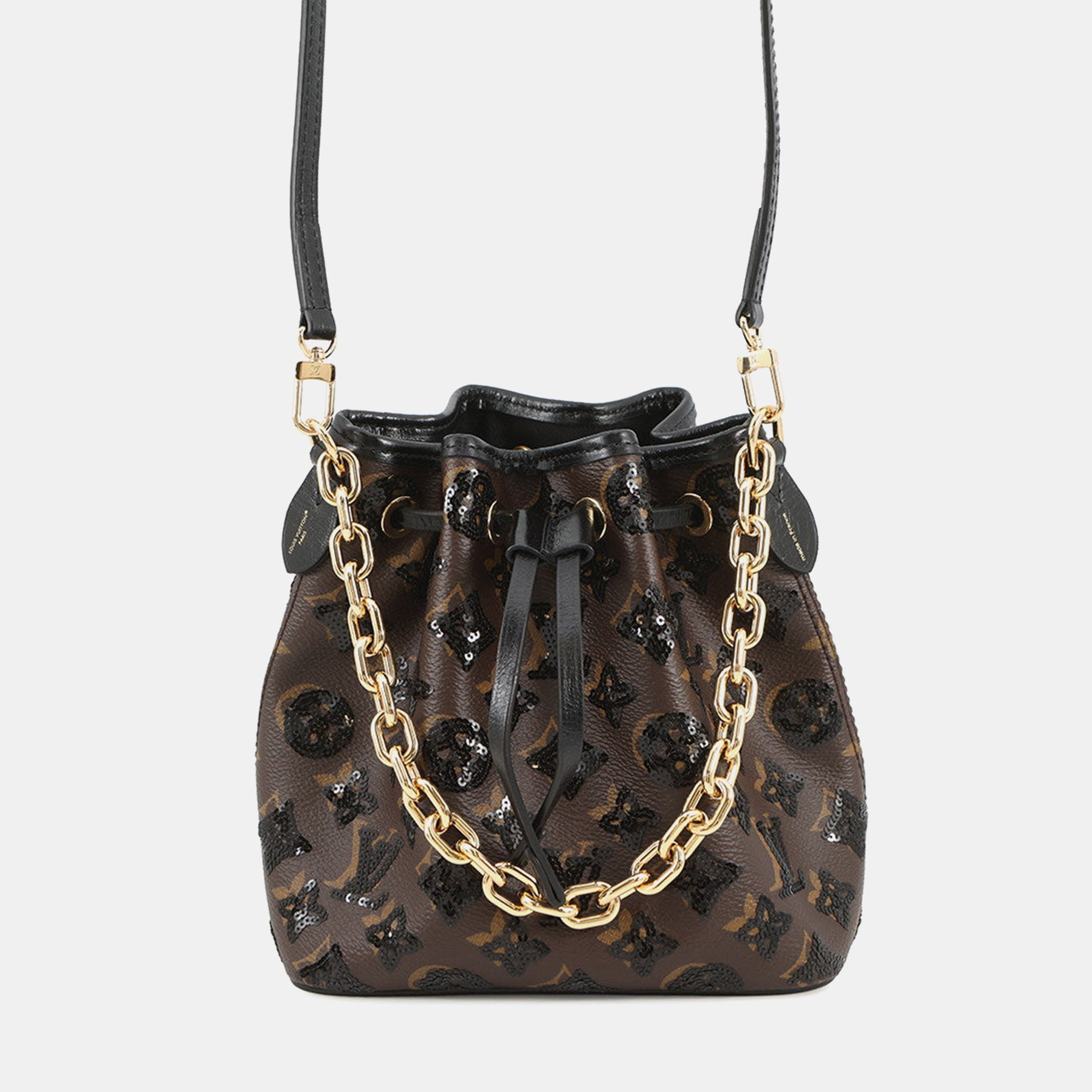 

Louis Vuitton Noe Noir Monogram Sequins Size Bb, Black