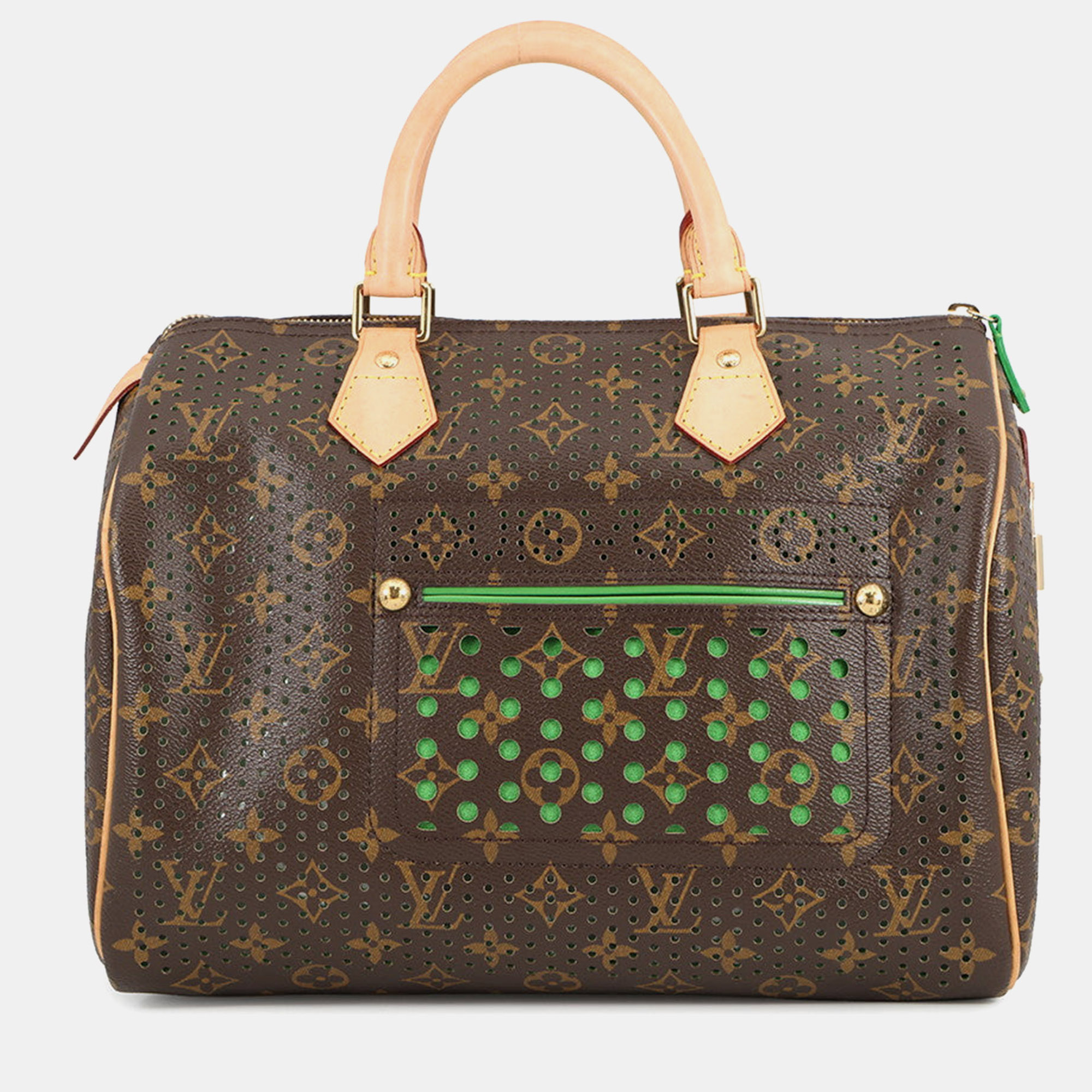 

Louis Vuitton Speedy Green Monogram Perfo Size