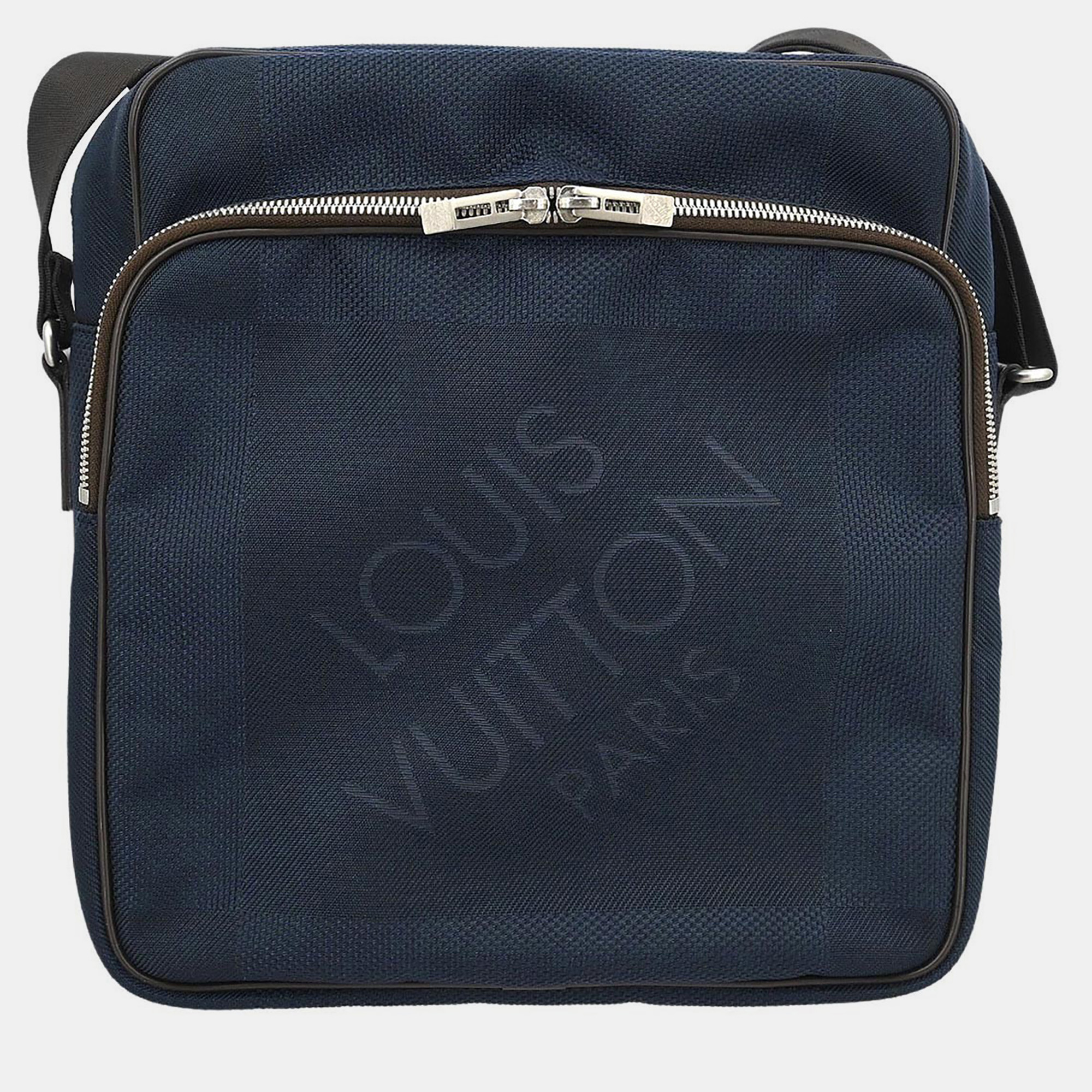

Louis Vuitton Navy Damier Geant Pilot Shoulder Bag, Navy blue