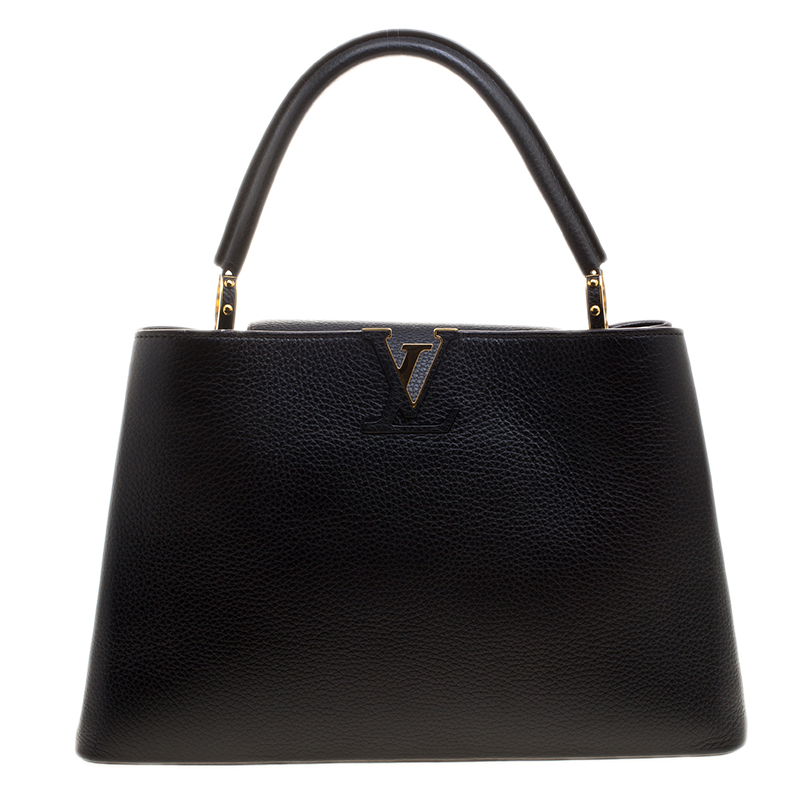 Louis Vuitton Black Taurillon Leather Capucines MM Bag Louis Vuitton ...