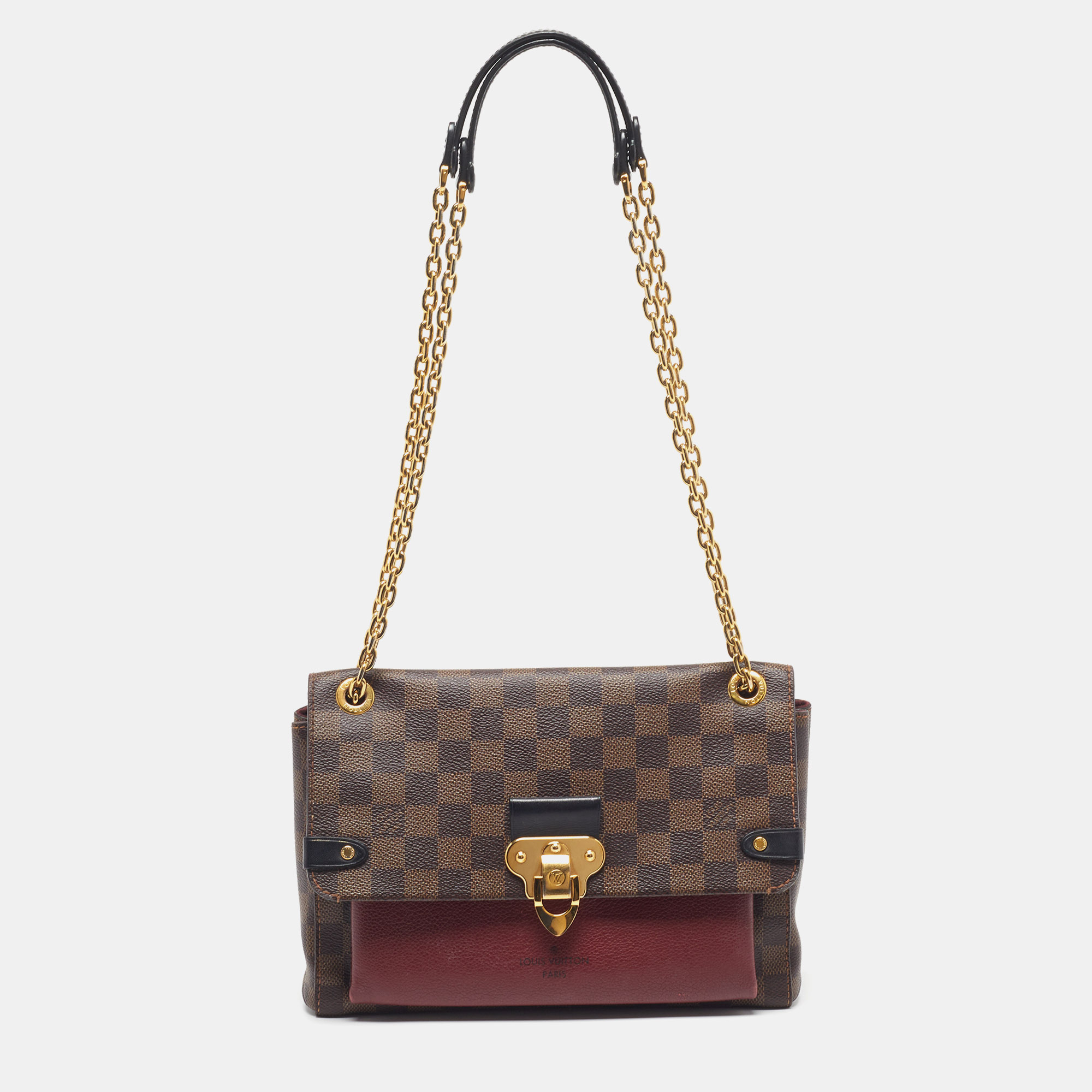 

Louis Vuitton Vavin PM Bordeaux Damier Ebene Canvas Bag, Burgundy