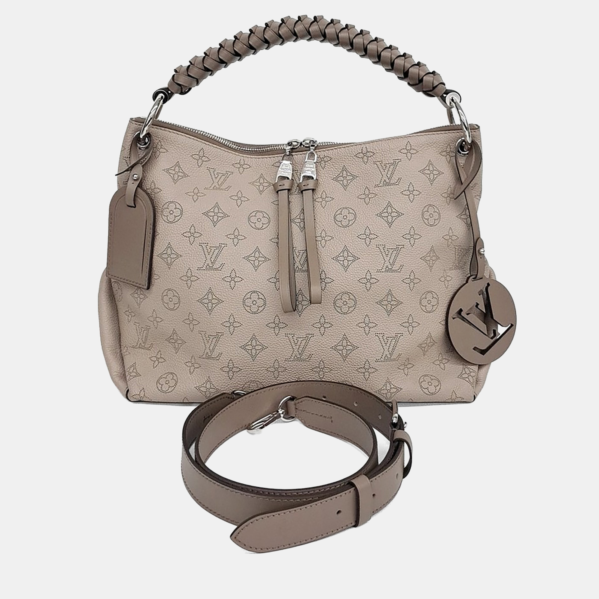 

Louis Vuitton Beige Leather Mahina Beaubourg Hobo MM