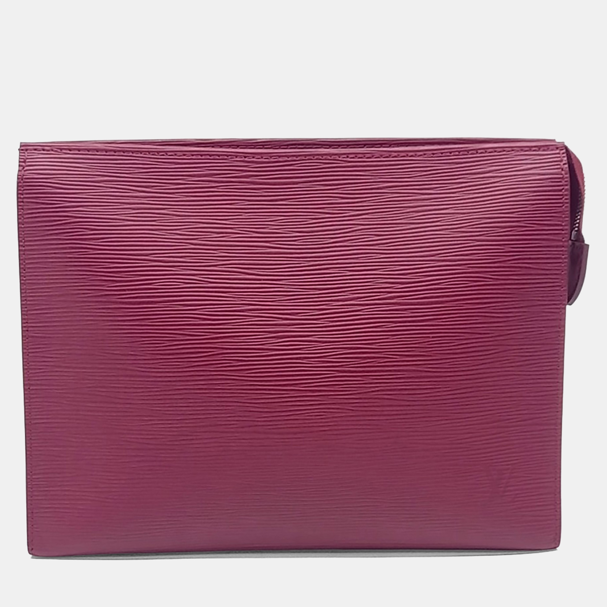 

Louis Vuitton Pink Leather Epi Pochette Toilette