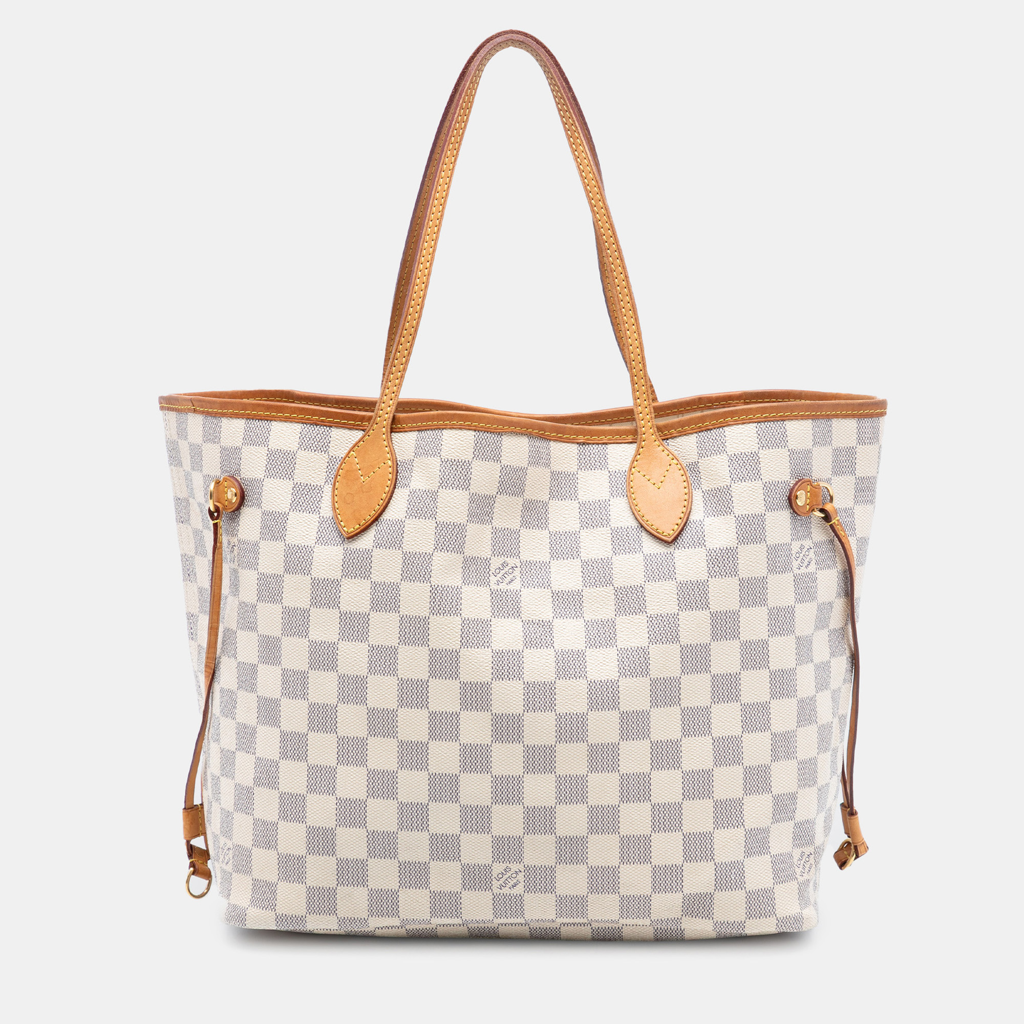 

Louis Vuitton White Damier Azur Neverfull MM
