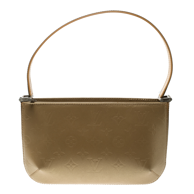 Pre Owned Louis Vuitton Gold Monogram Mat Fowler Bag