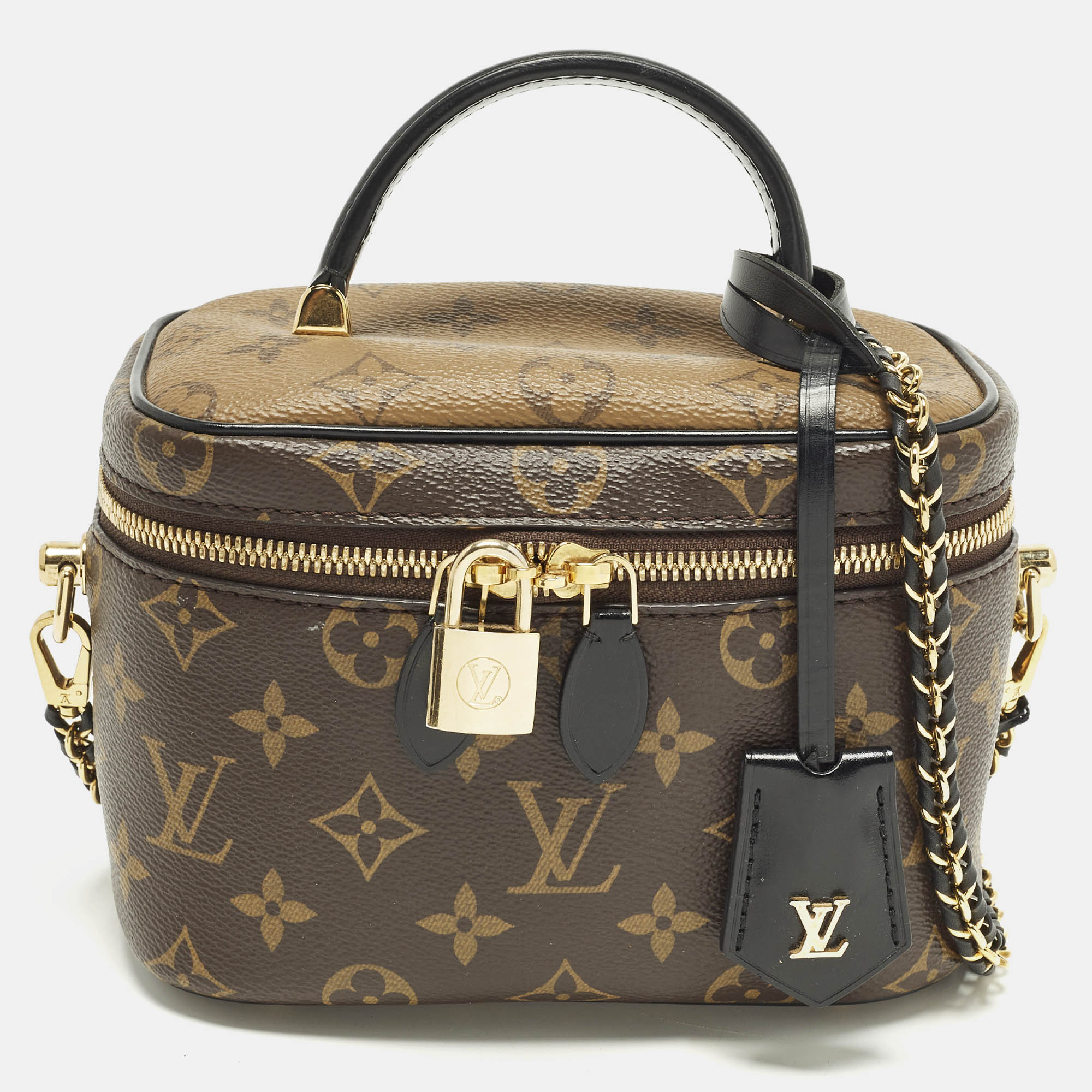 

Louis Vuitton Vanity PM Monogram Reverse Canvas Bag, Brown
