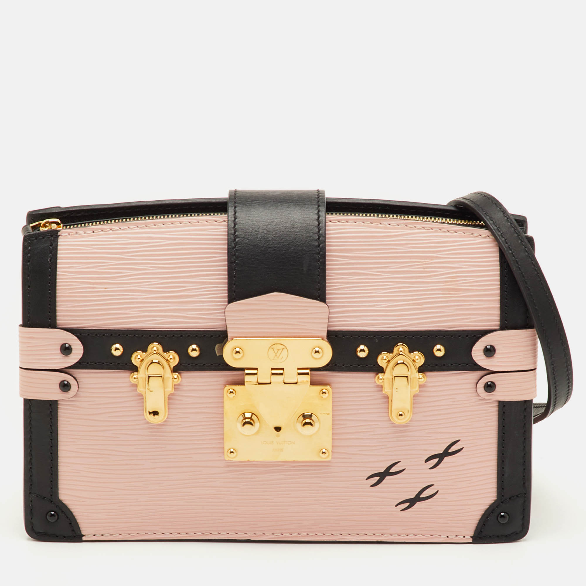 

Louis Vuitton Petite Malle Pink/Black Epi Leather Bag