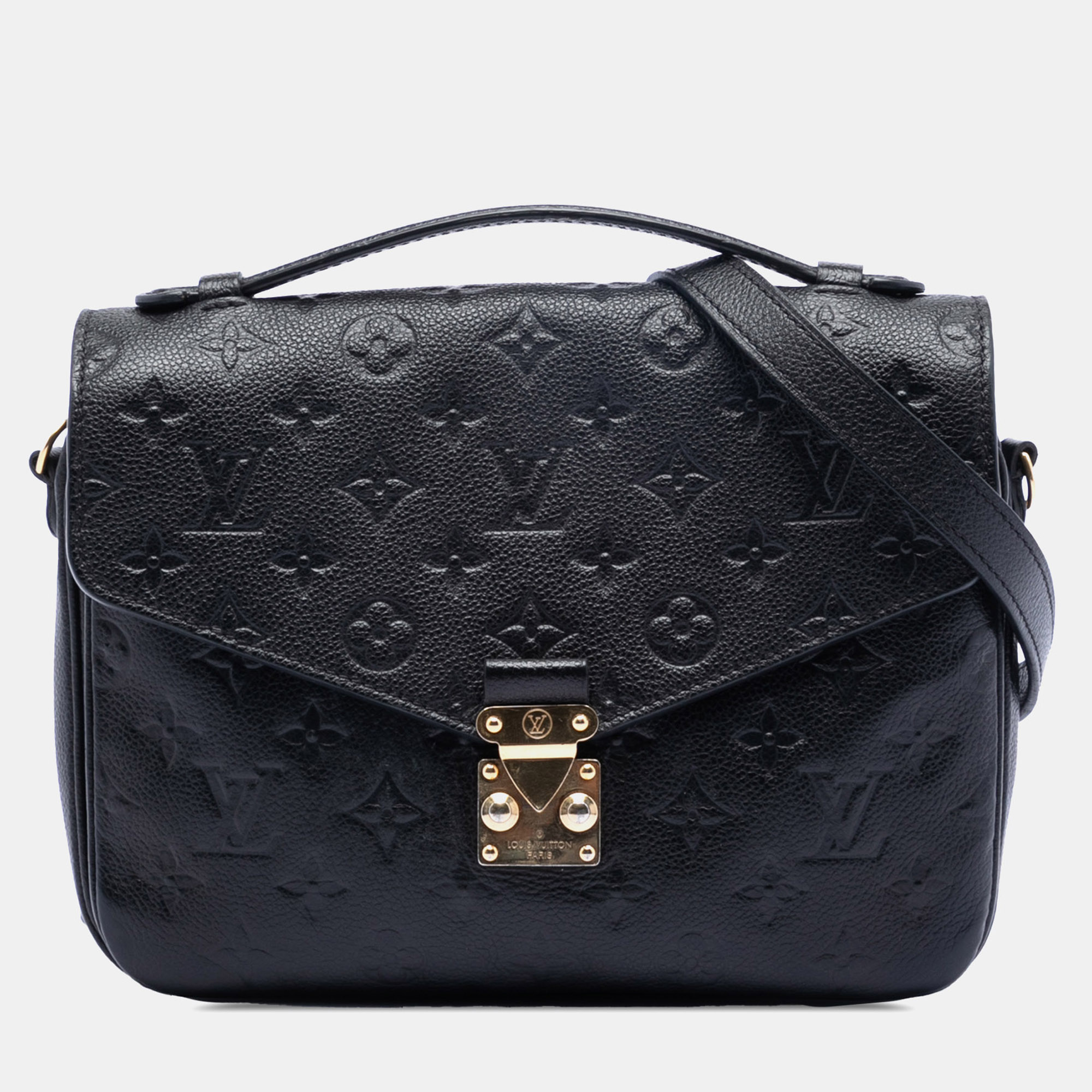 

Louis Vuitton Black Monogram Empreinte Pochette Metis