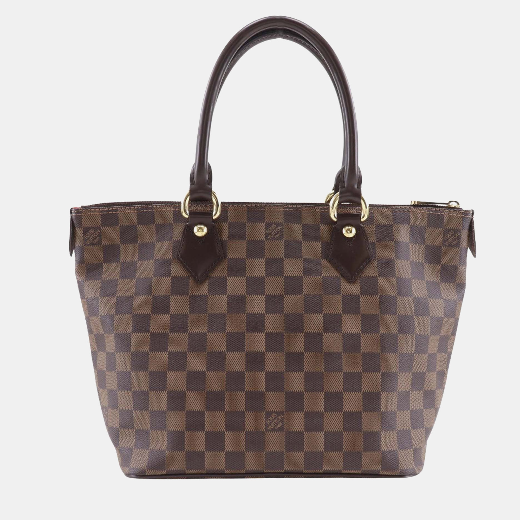 

Louis Vuitton Brown Damier Ebene Saleya PM