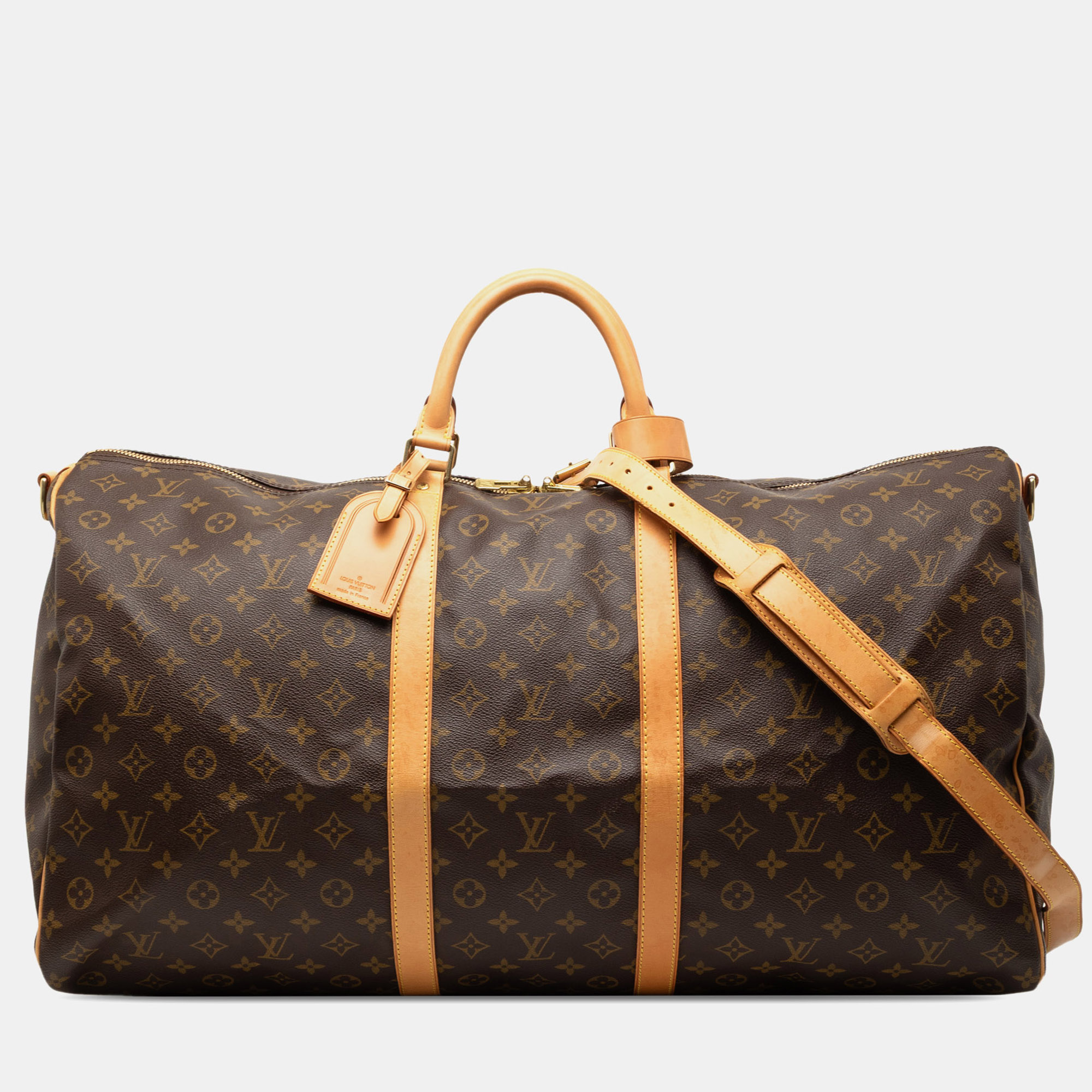 

Louis Vuitton Brown Monogram Keepall Bandouliere 60